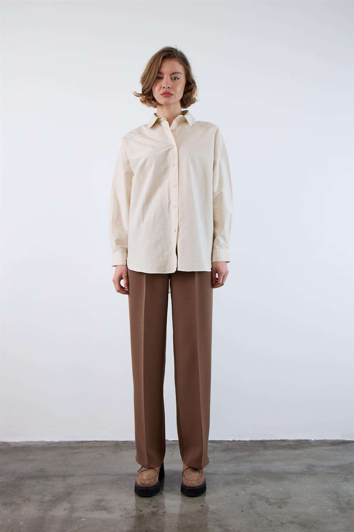 4943 POPLİN GÖMLEK TAŞ