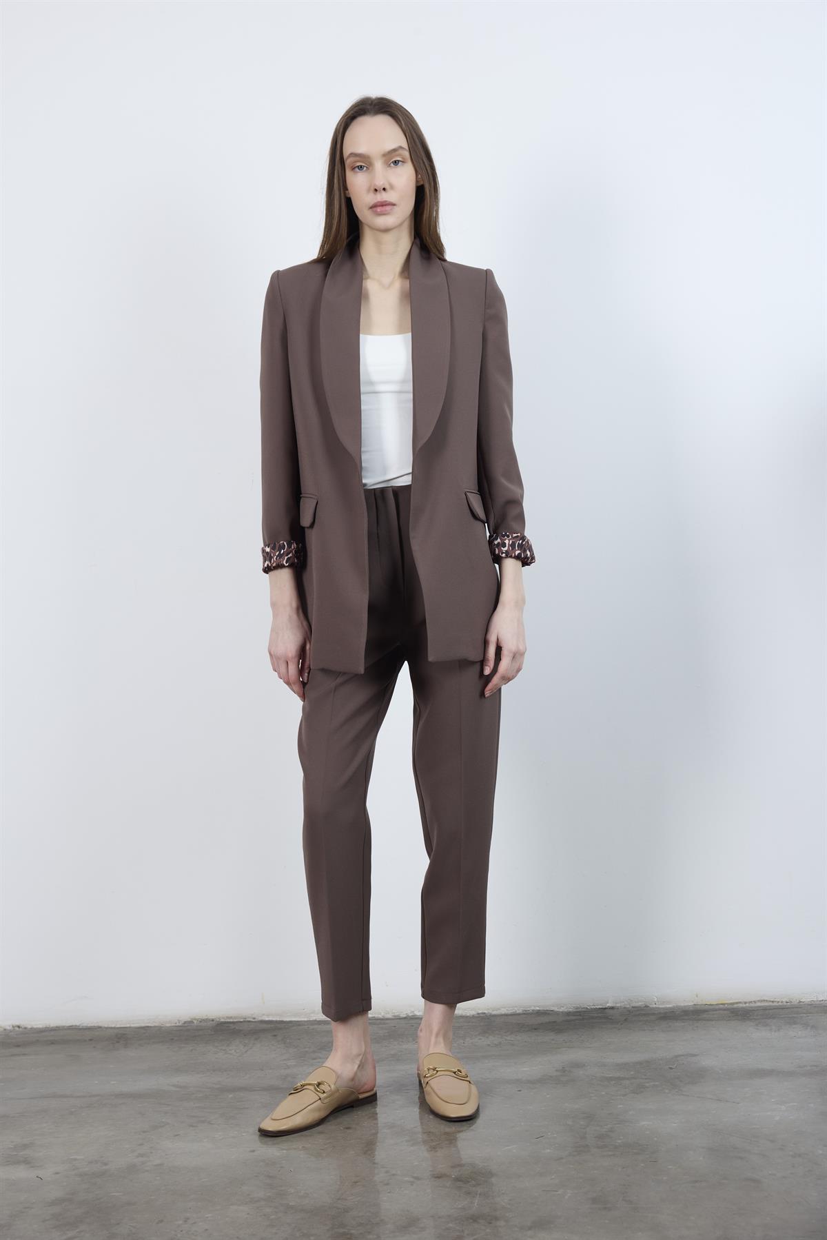 9227 ŞAL YAKA CEKET KAHVE