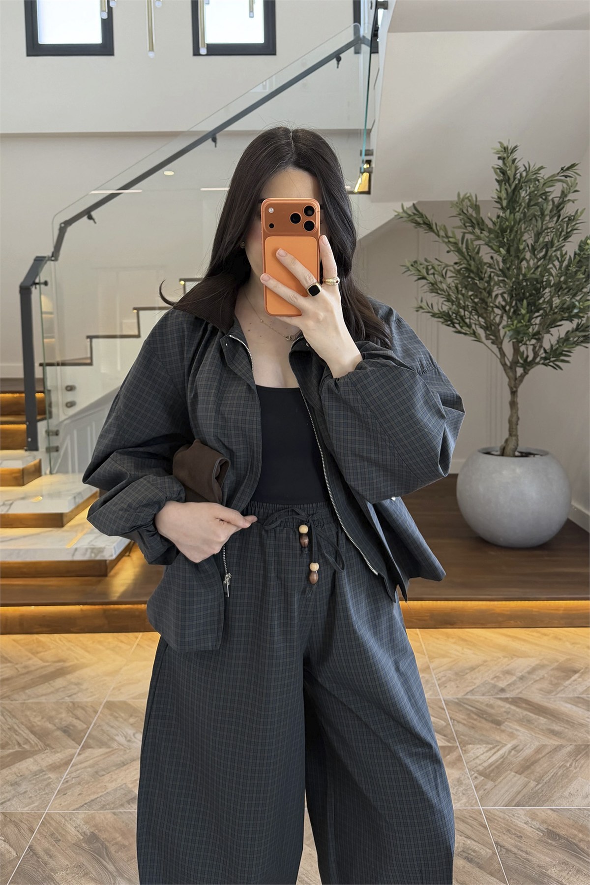 51473 EKOSE PANTOLON OLİVE-KAHVE