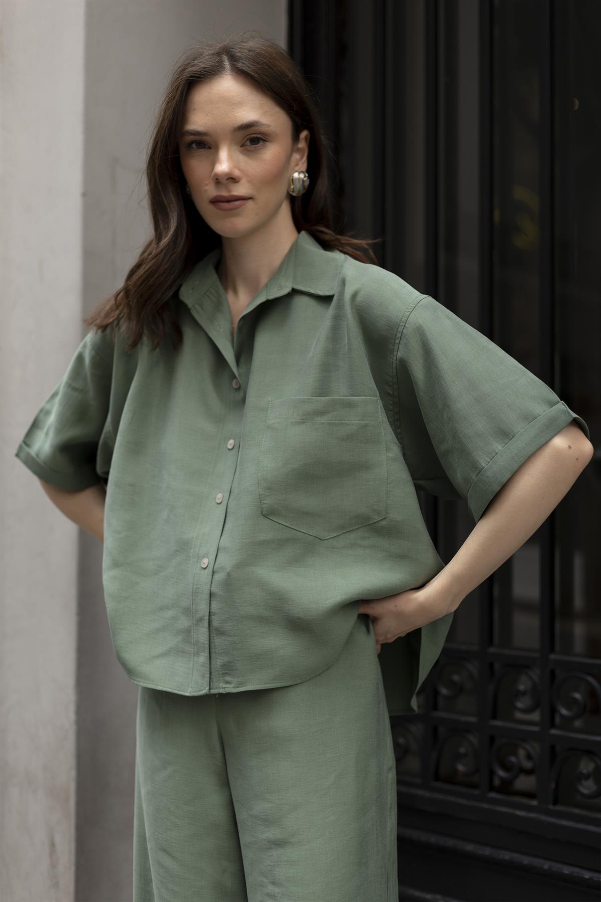 51156 GÖMLEK PANTOLON TAKIM HAKİ