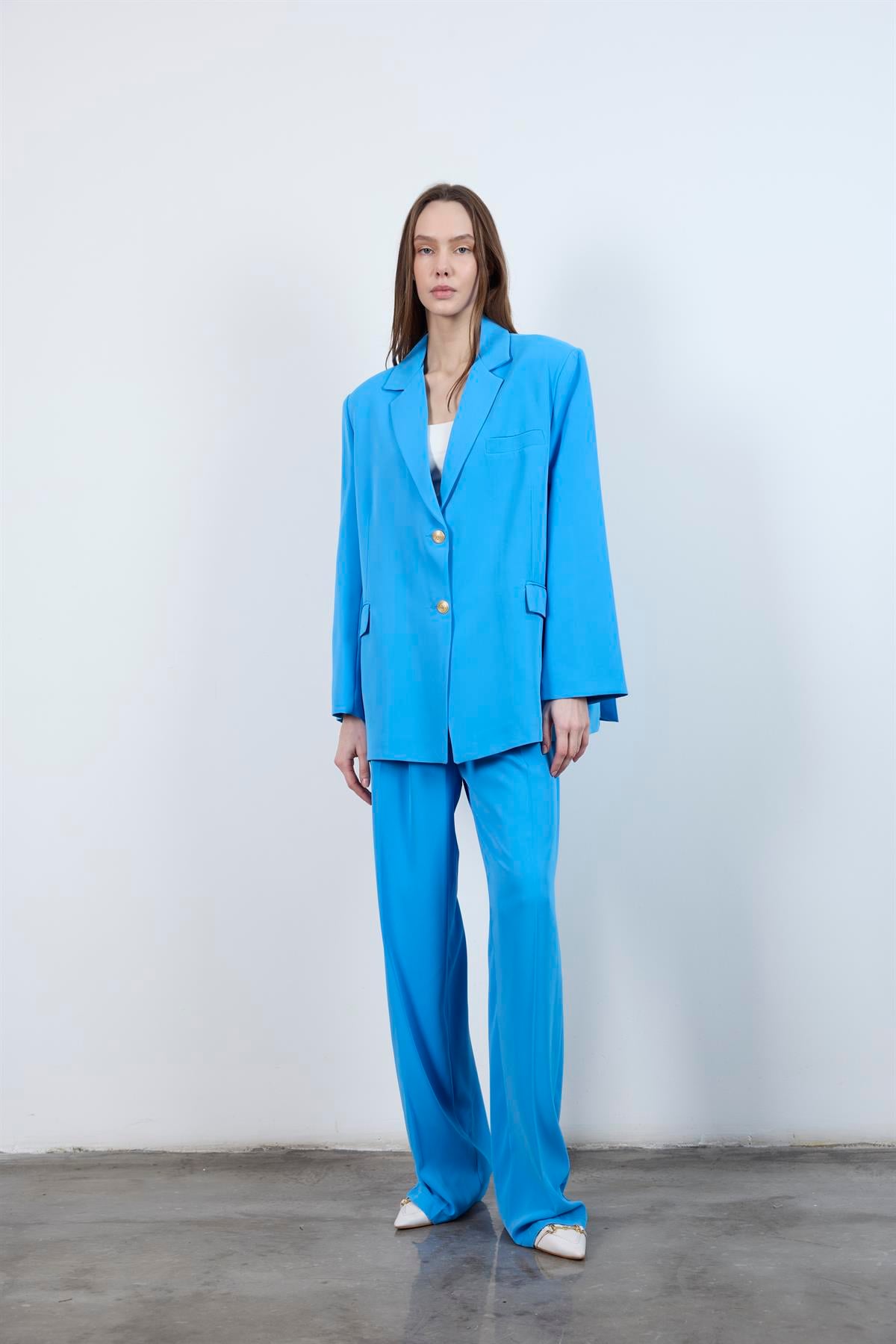 9418 CEKET PANTOLON TAKIM MAVİ