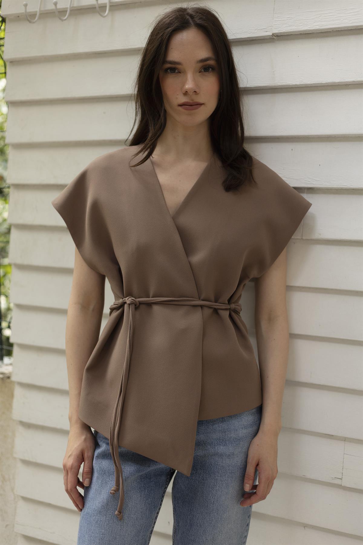 9567 ATLAS YELEK AÇIK KAHVE