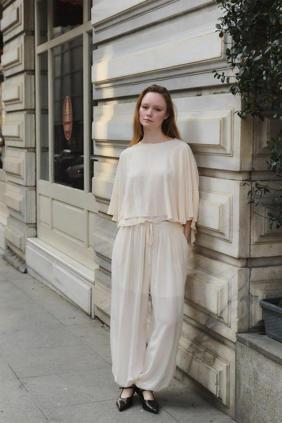 5044 PELERİN BLUZ EKRU