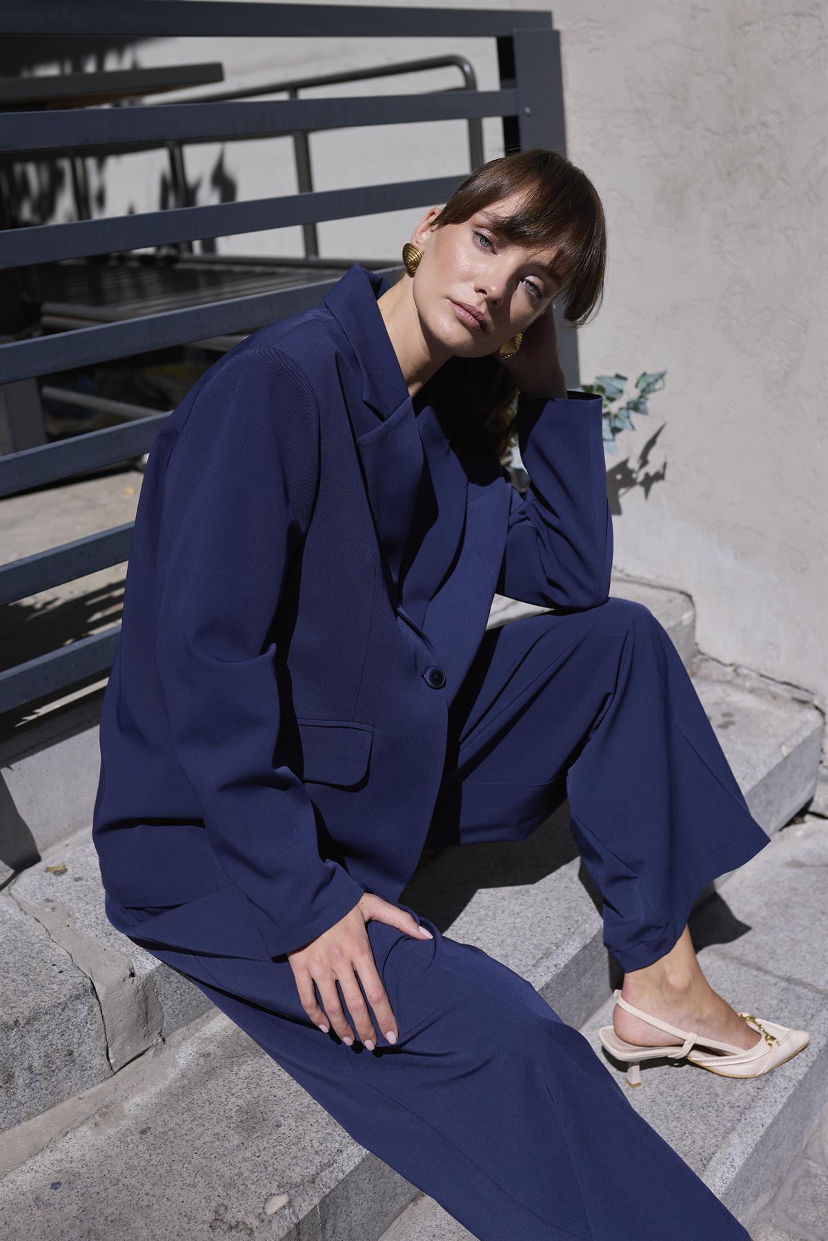 9615 POLİVİSKON CEKET LACİVERT