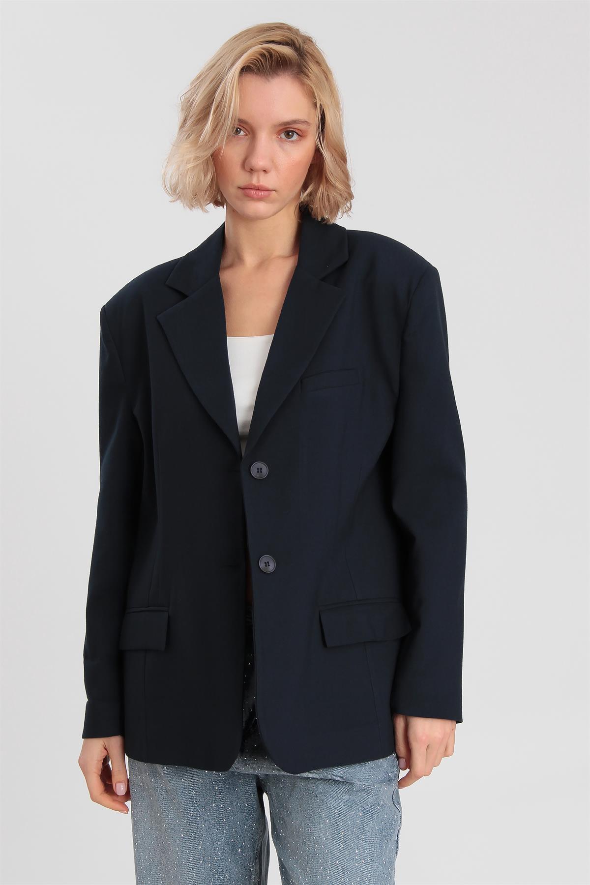 9281 POLİVİSKON CEKET LACİVERT