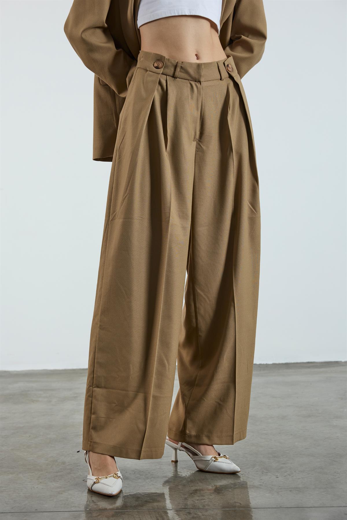 50920 POLİVİSKON PANTOLON KARAMEL