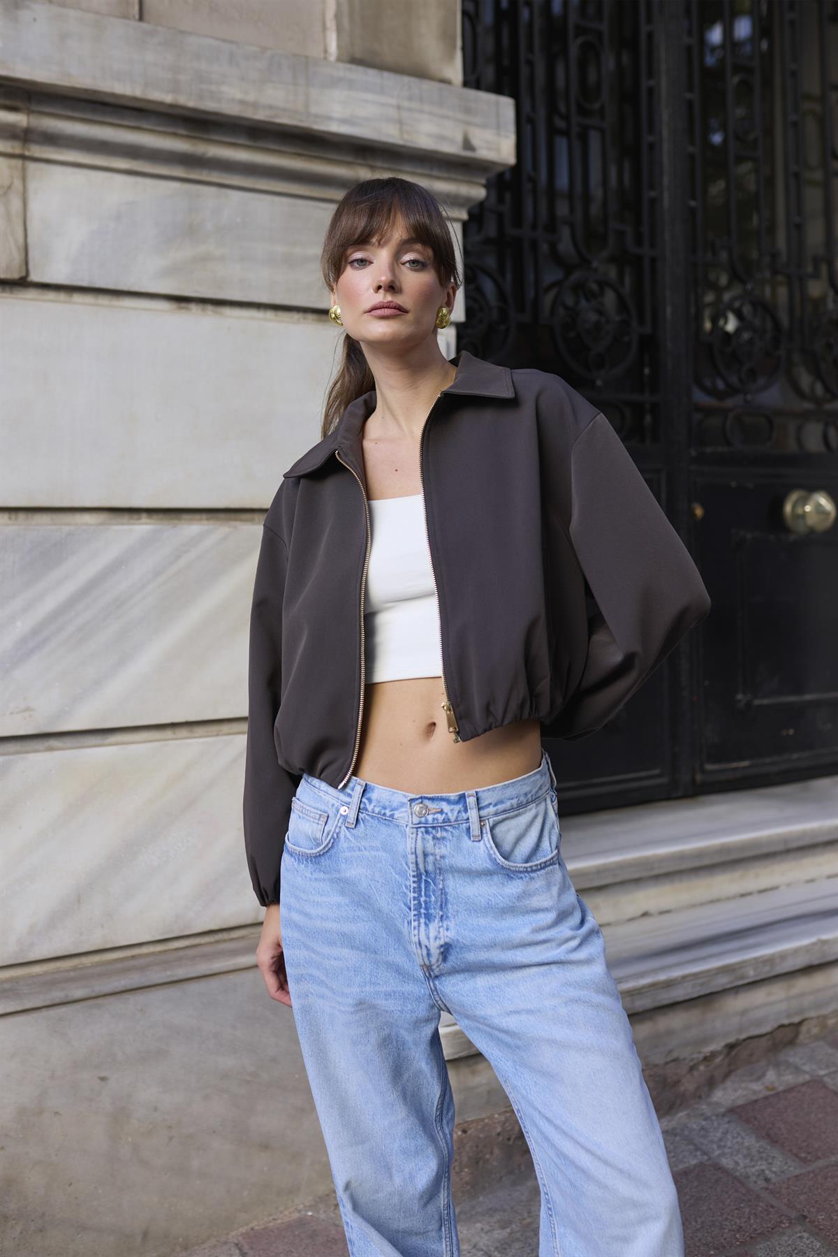 9616 BAMBER CEKET KOYU KAHVE