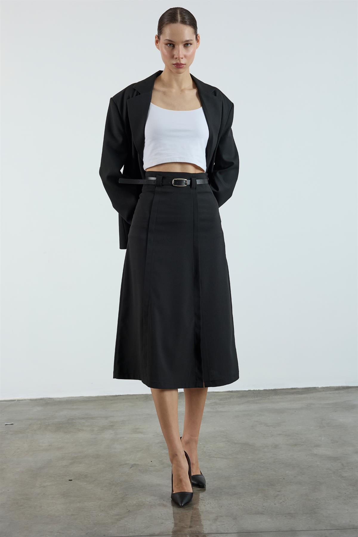 3274 ALLERLİ ETEK SİYAH