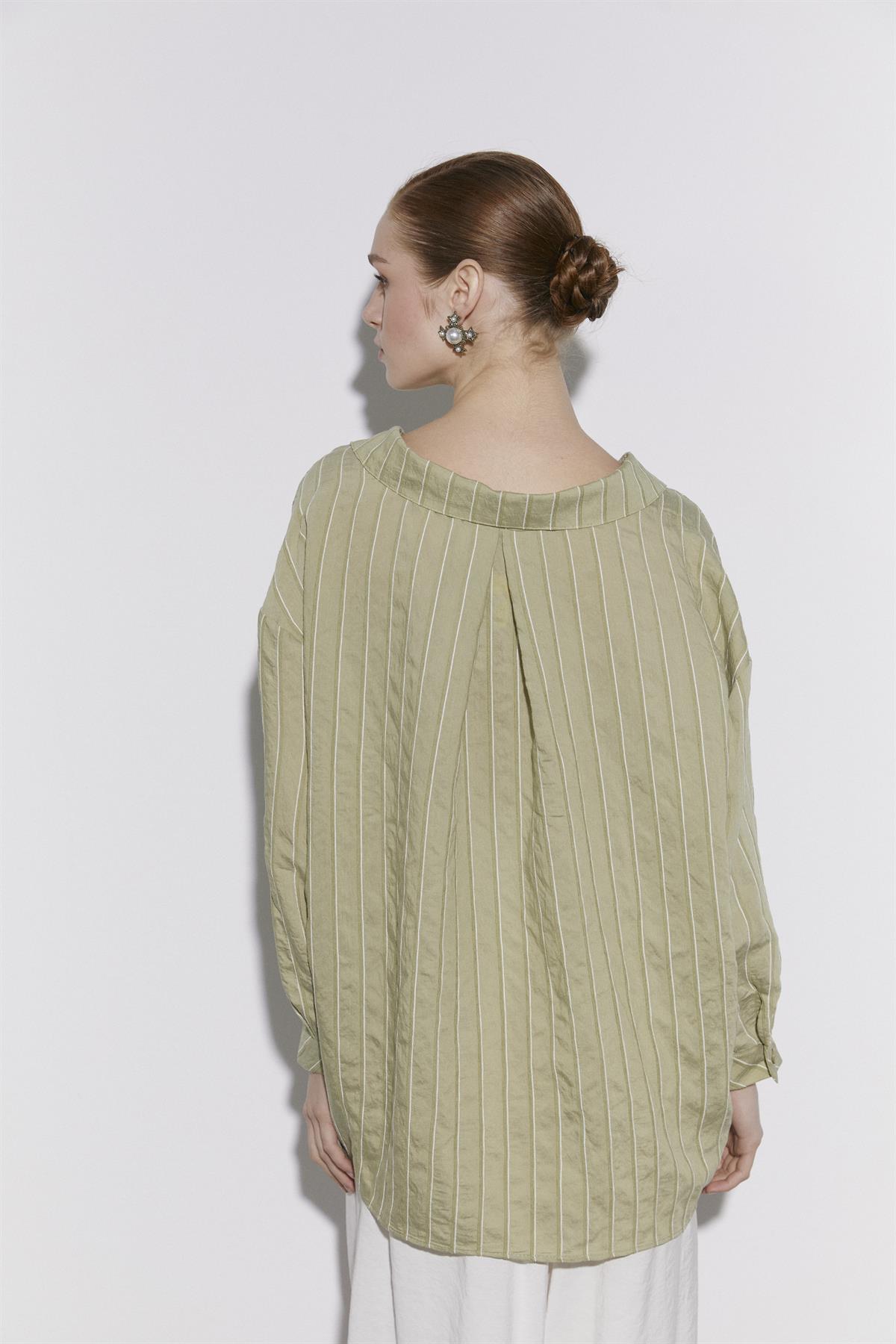 4758 OVERSIZE GÖMLEK(4612) HAKİ