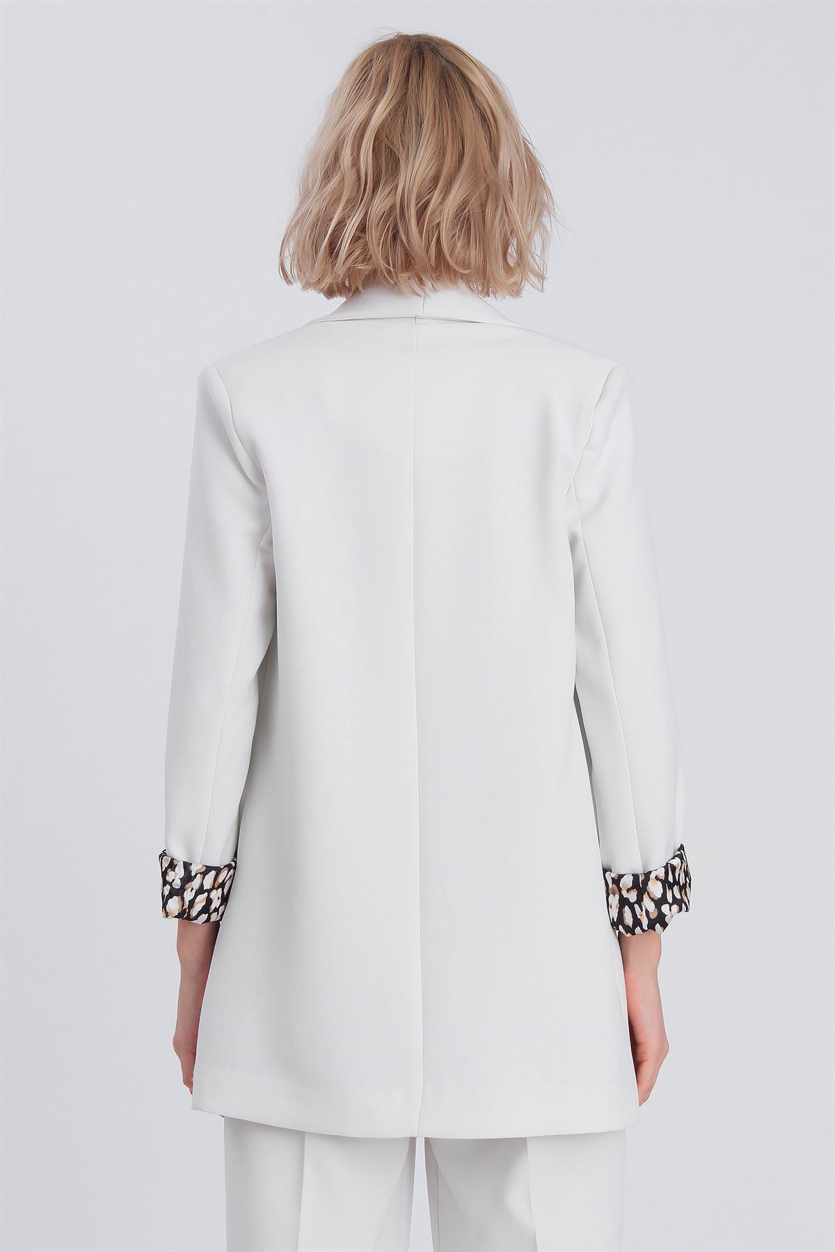 9227 ŞAL YAKA CEKET BEYAZ