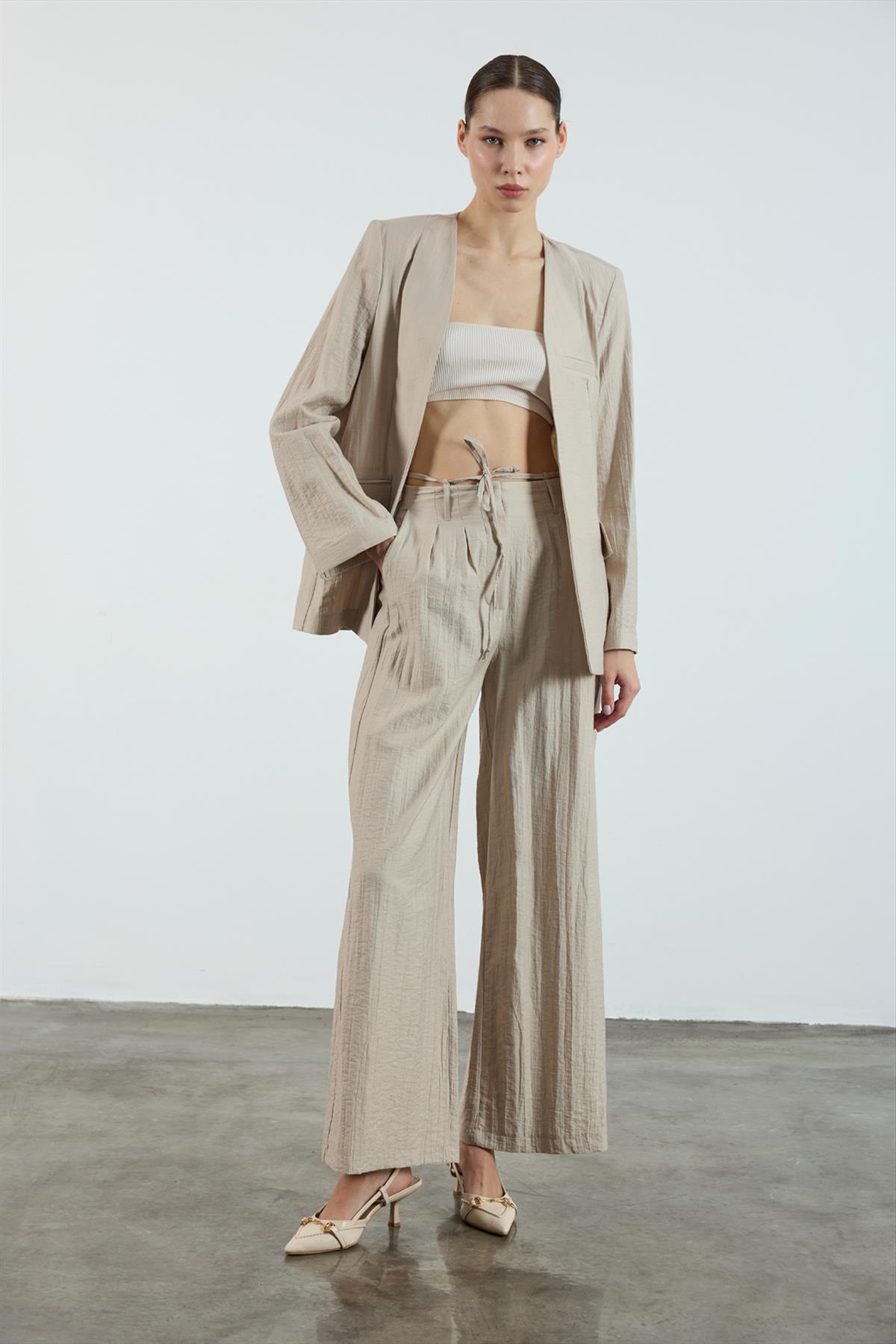 51128 CEKET PANTOLON TAKIM BEJ