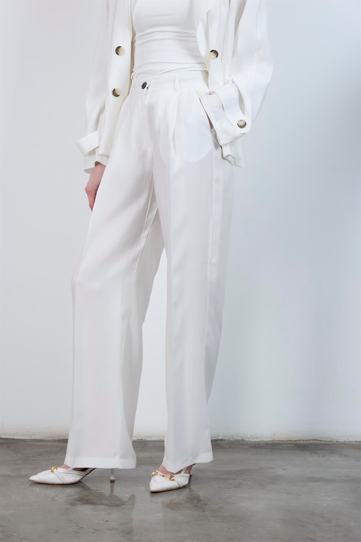 51020 TENCEL PANTOLON EKRU