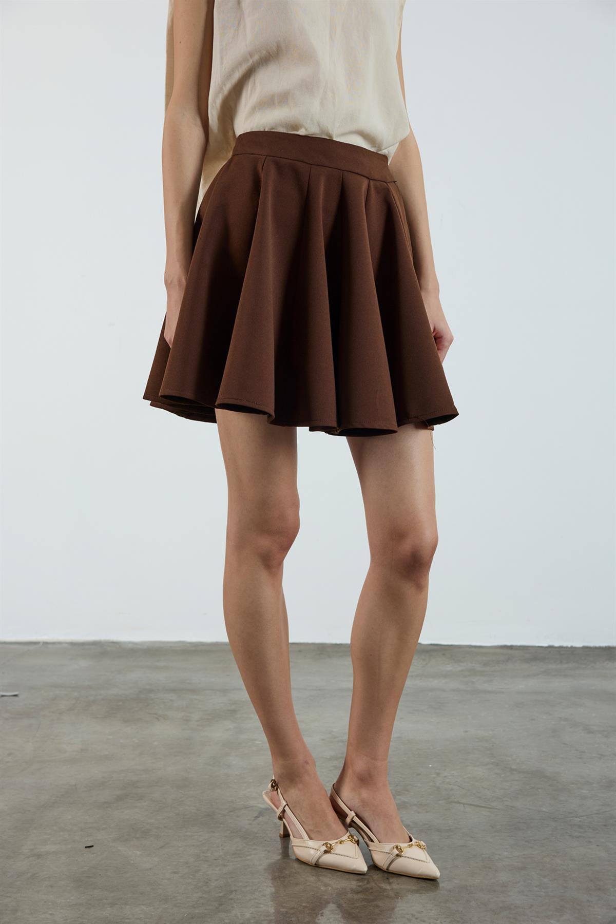 3273 GODELİ ETEK KAHVE