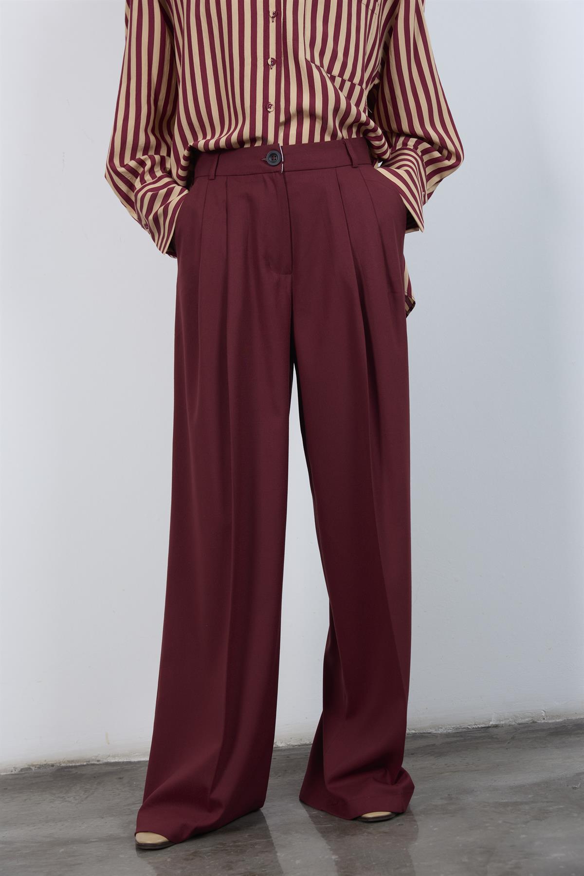 50997 POLİVİSKON PANTOLON BORDO