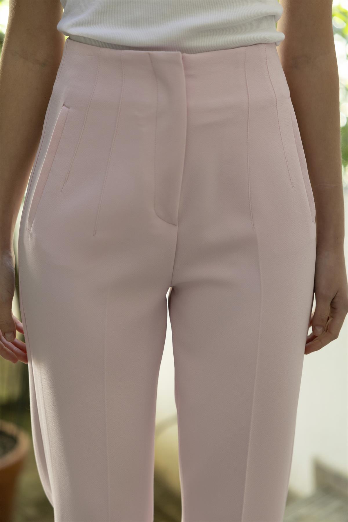 50109 PENSLİ HAVUÇ PANTOLON ŞEKER PEMBE