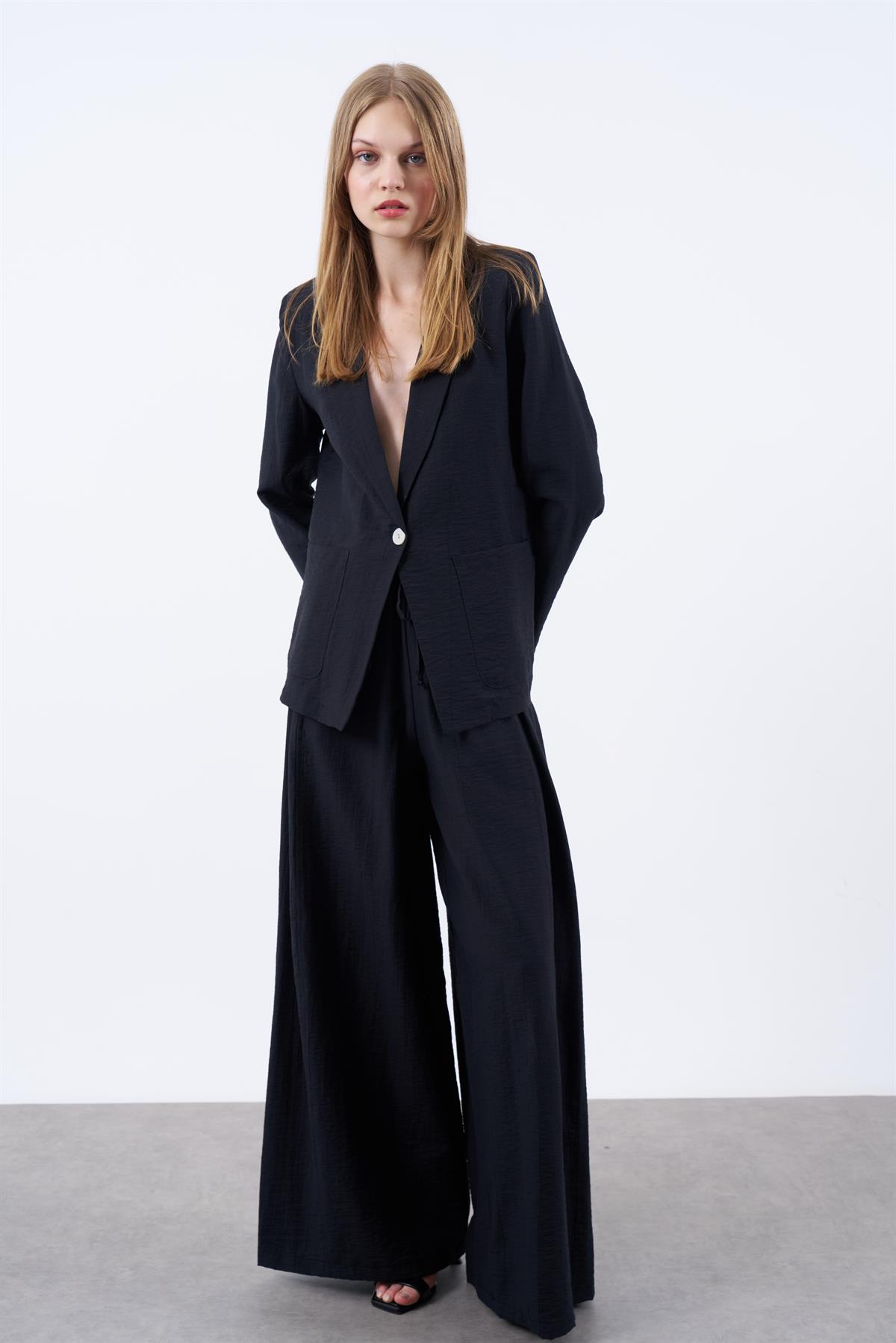 51007 CEKET PANTOLON TAKIM SİYAH