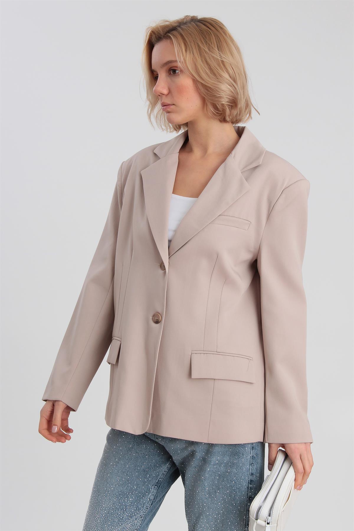 9281 POLİVİSKON CEKET VİZON