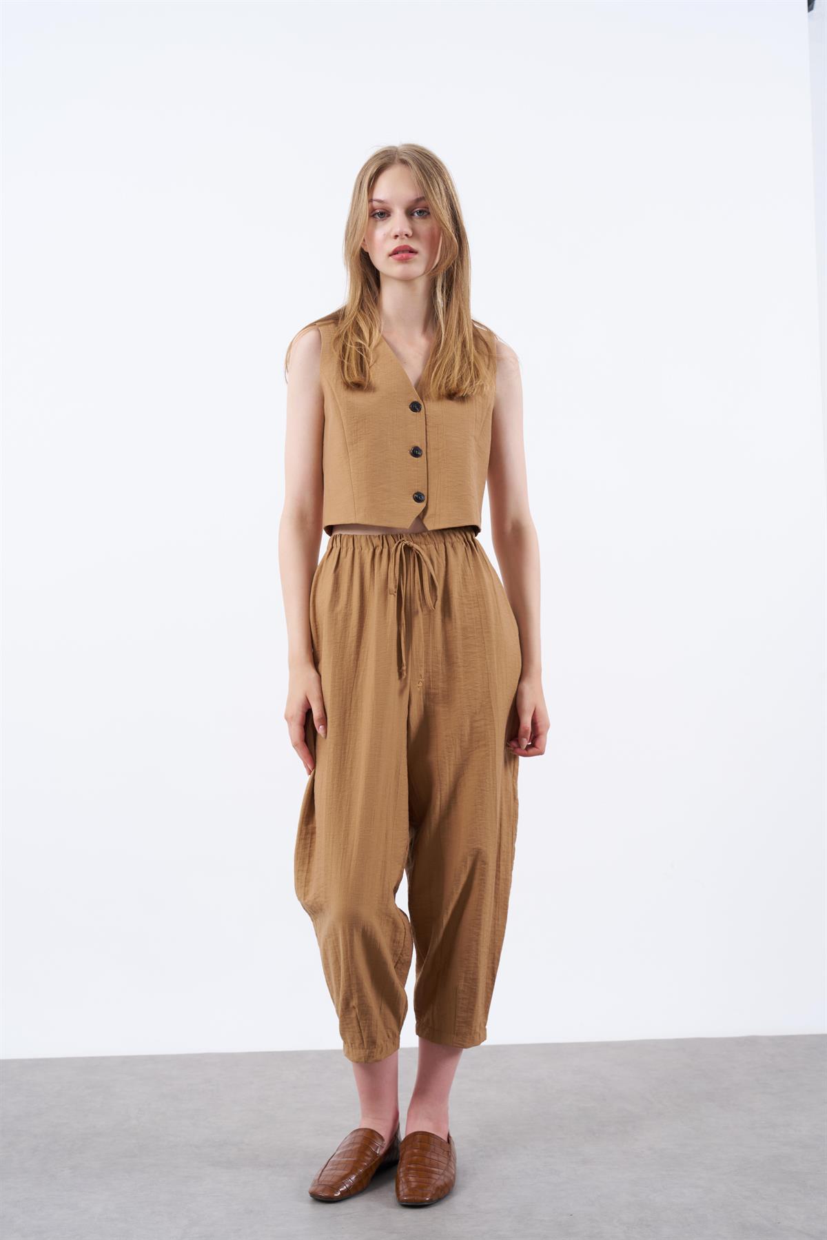 51002 YELEK PANTOLON TAKIM CAMEL