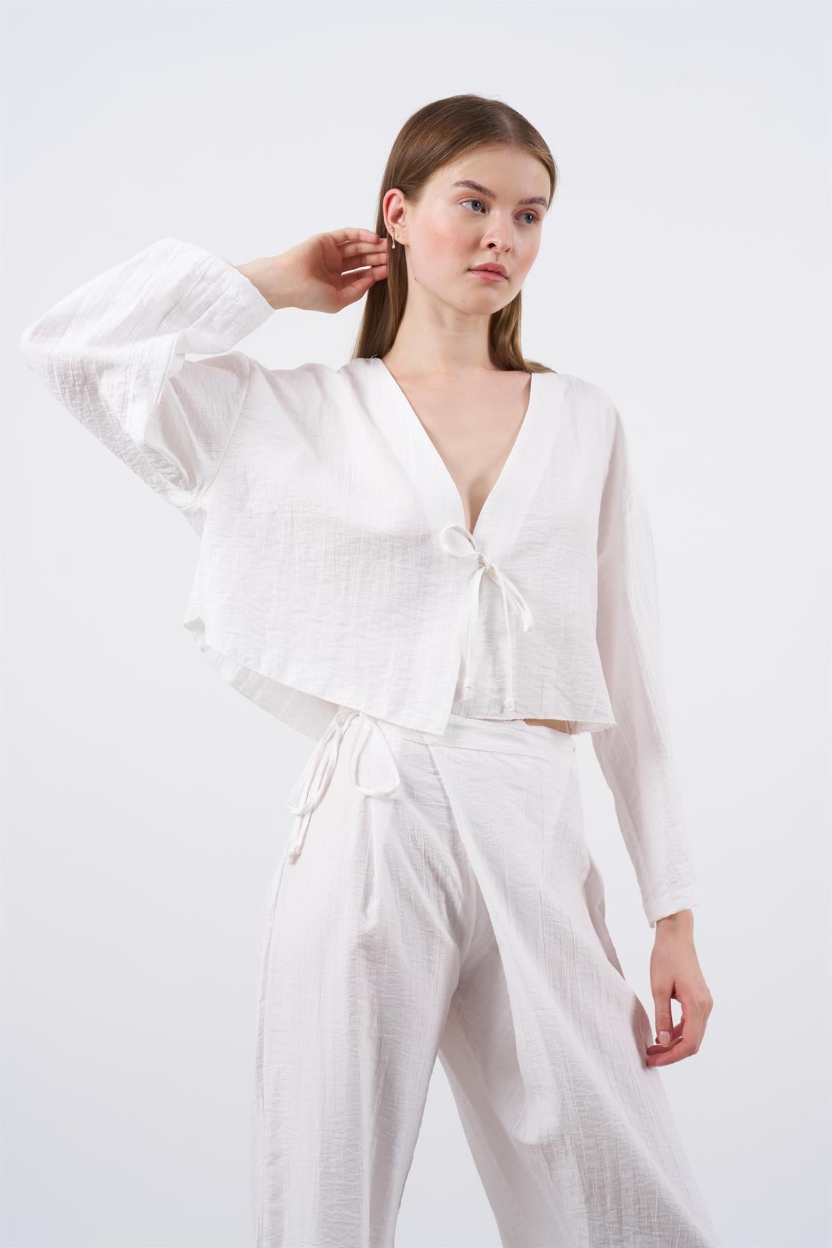 51047 BAĞCIKLI CROP TAKIM EKRU