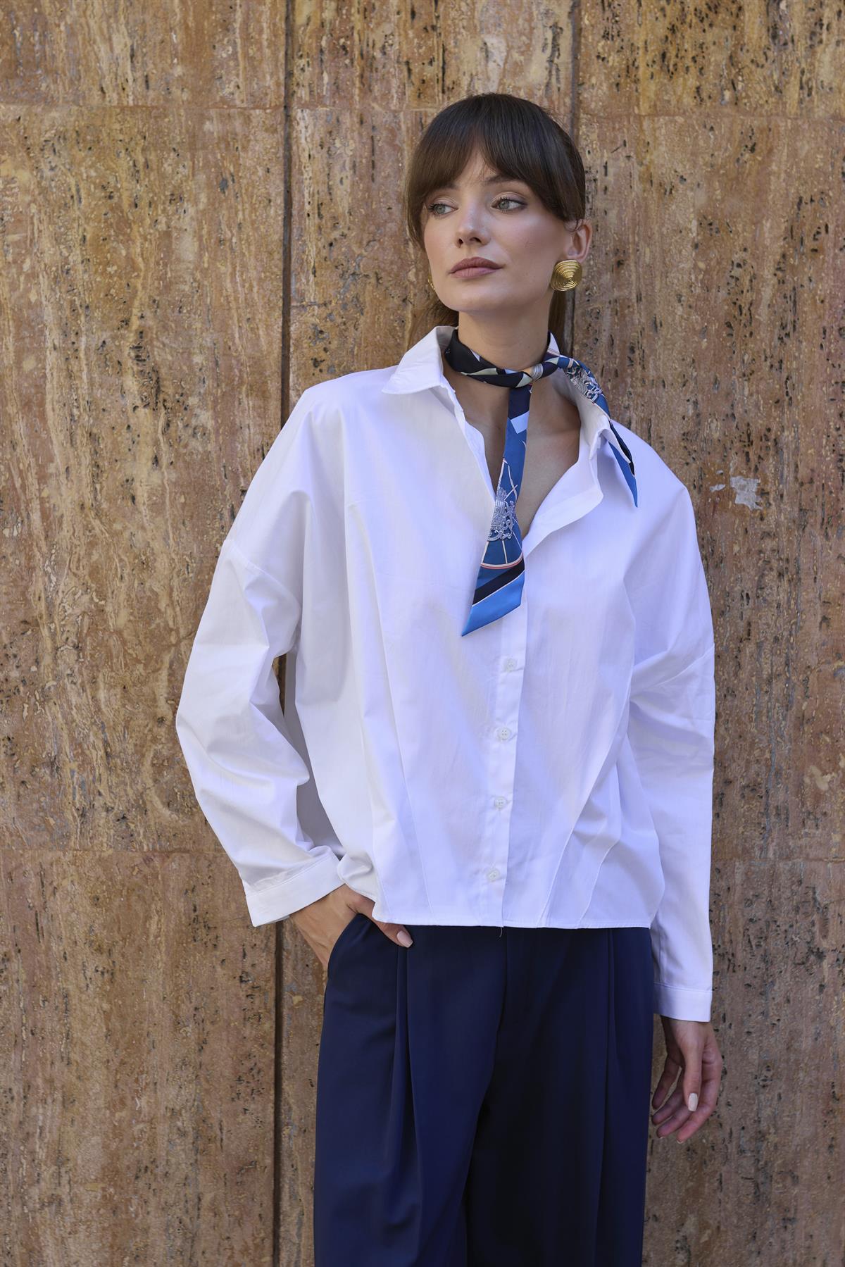 4985 POPLİN GÖMLEK BEYAZ