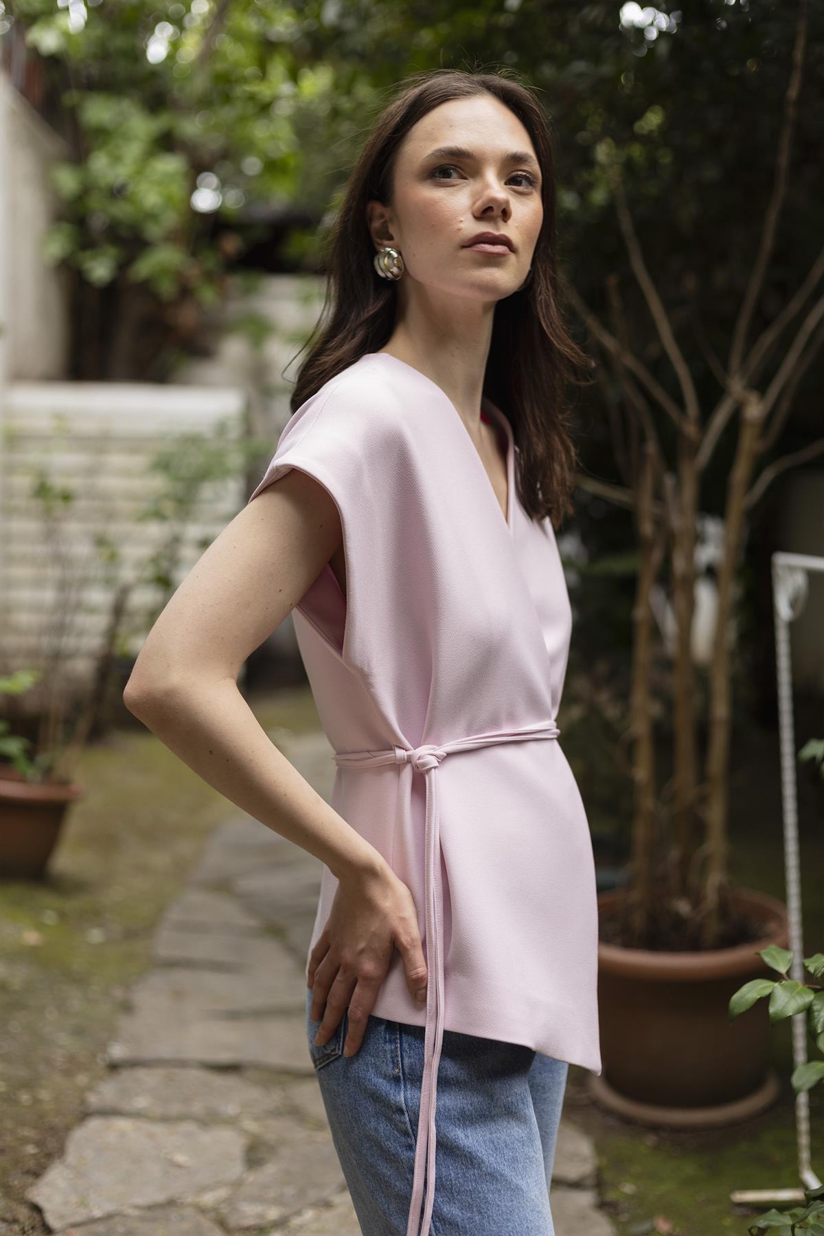 9567 ATLAS YELEK ŞEKER PEMBE