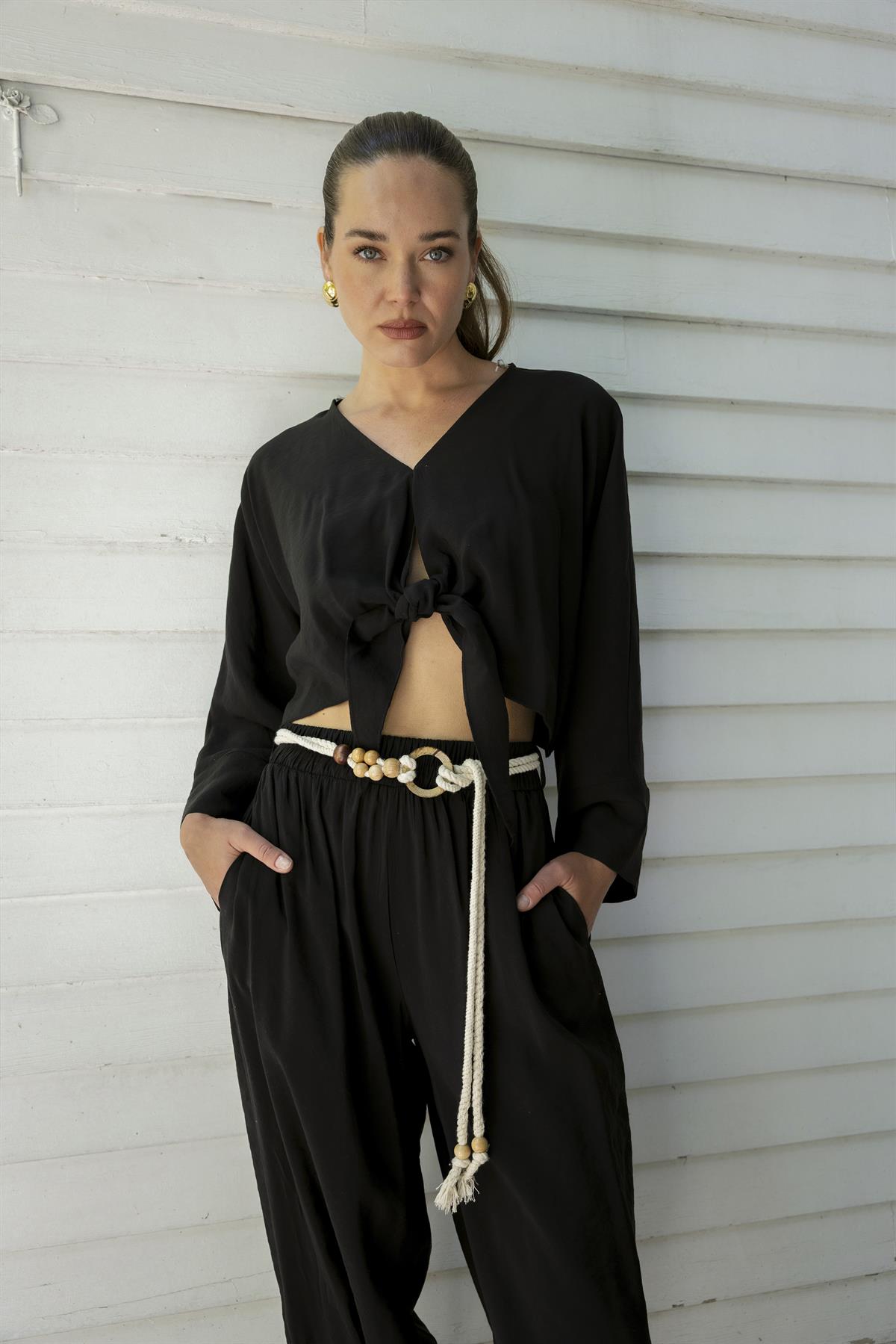 51140 ÖNDEN BAĞLAMALI TAKIM SİYAH