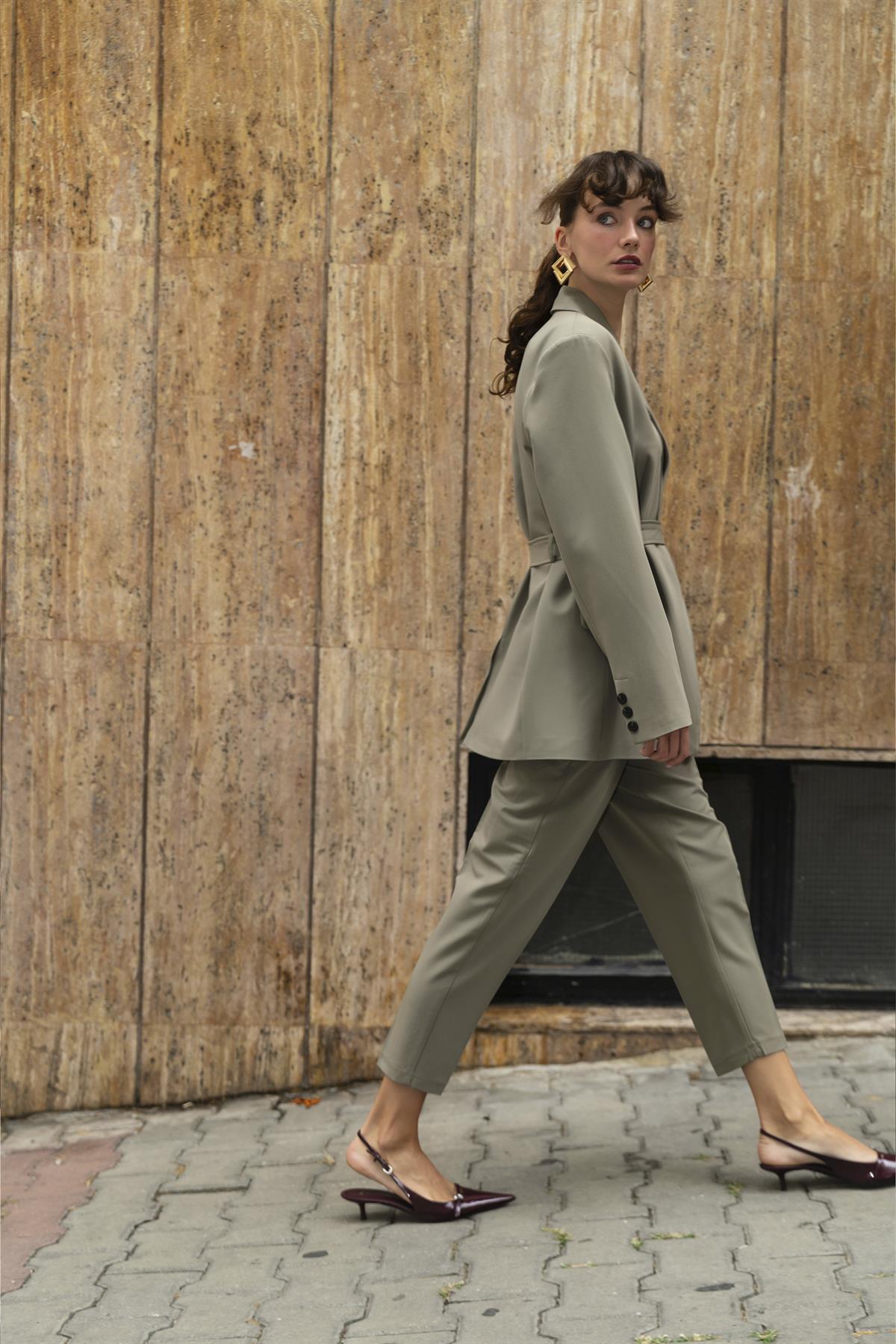 9597 CEKET KEMERLİ PANTOLON TAKIM HAKİ