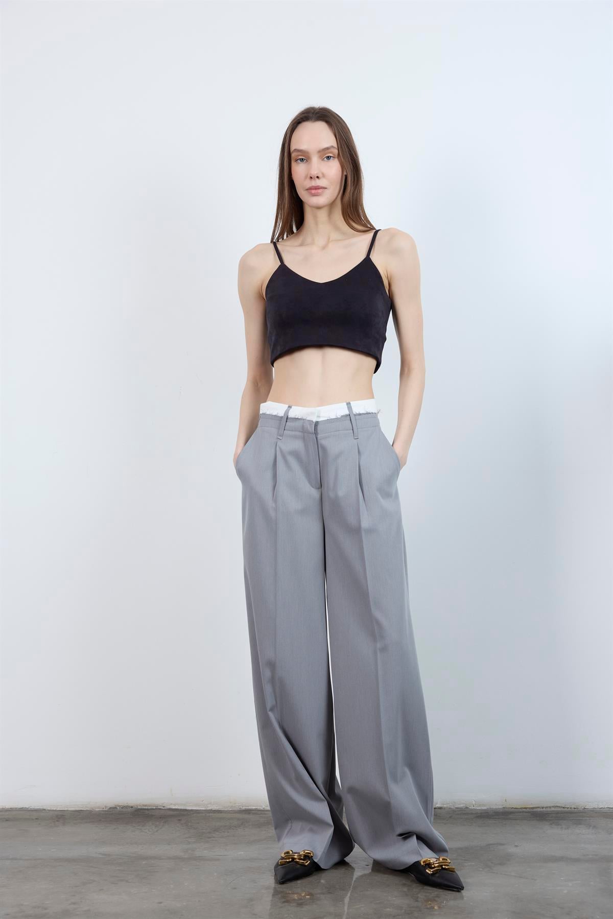 50949 POLİVİSKON PANTOLON GRİ