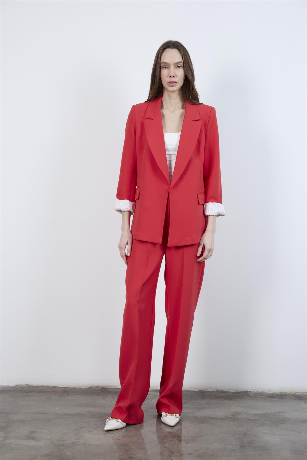 50714 PALAZZO PAÇA PANTOLON KIRMIZI