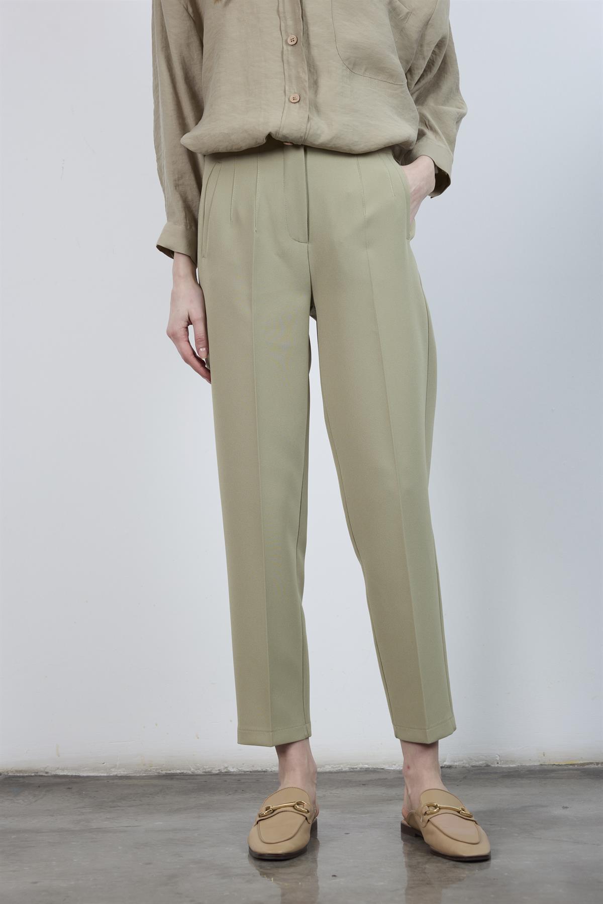 50109 PENSLİ HAVUÇ PANTOLON AÇIK HAKİ