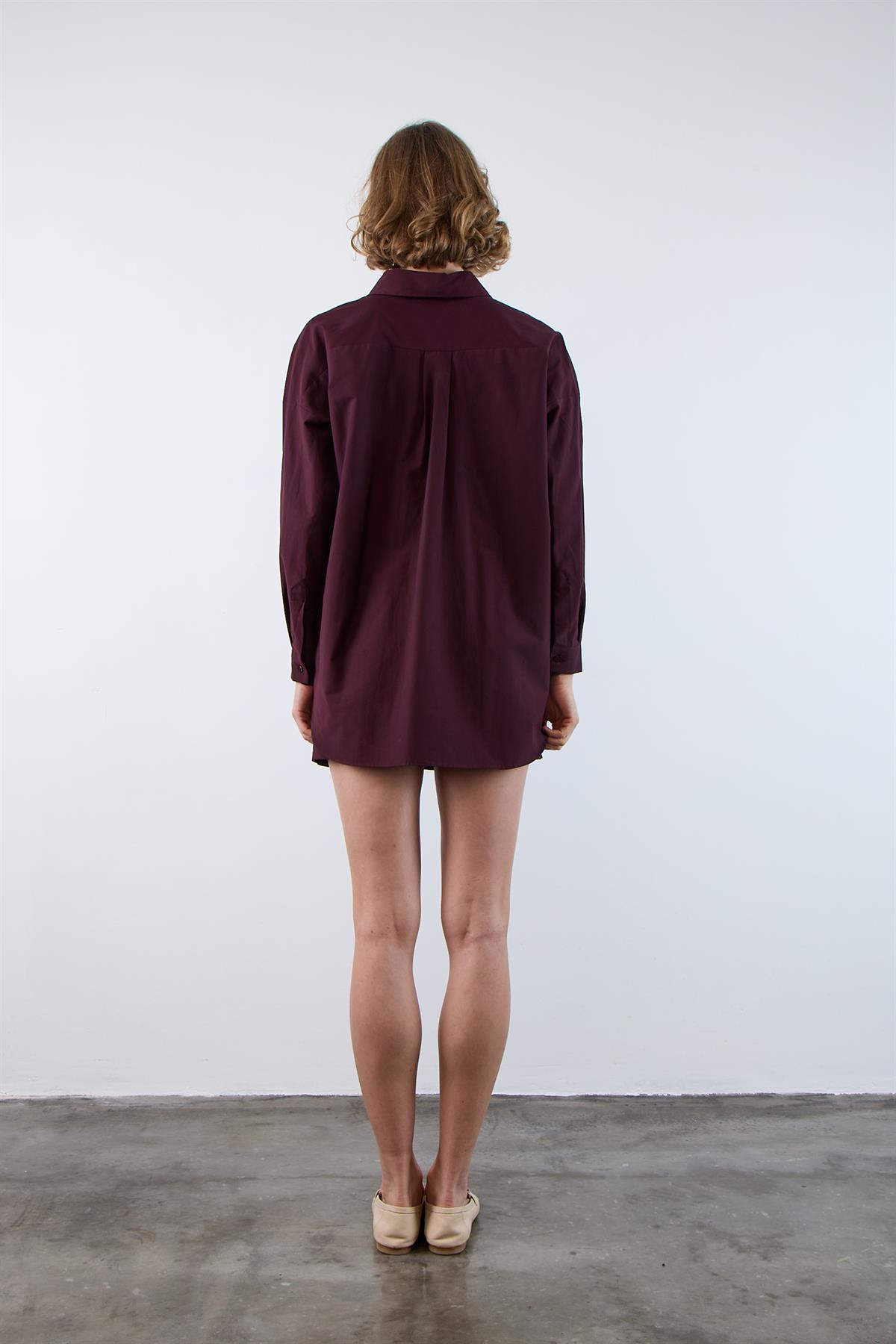 4943 POPLİN GÖMLEK MÜRDÜM