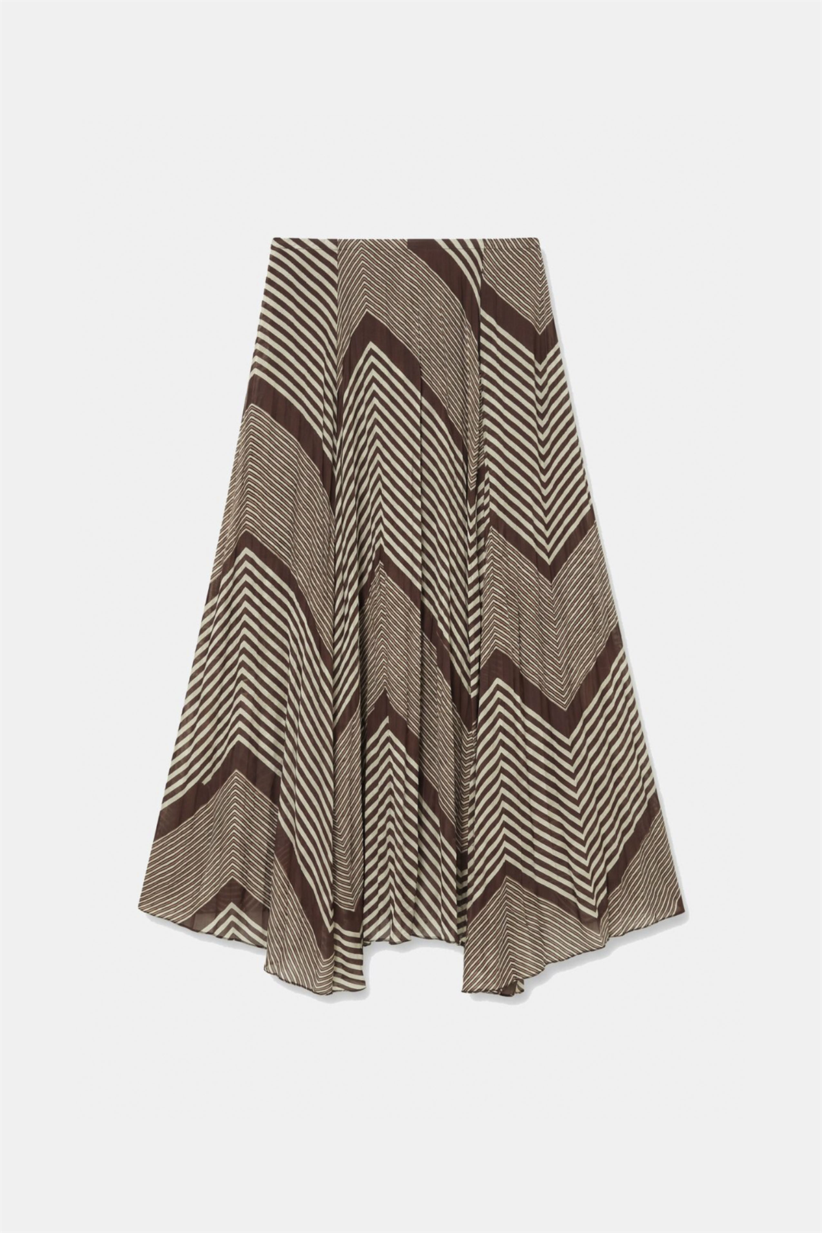 3373 ŞİFON ETEK KAHVE