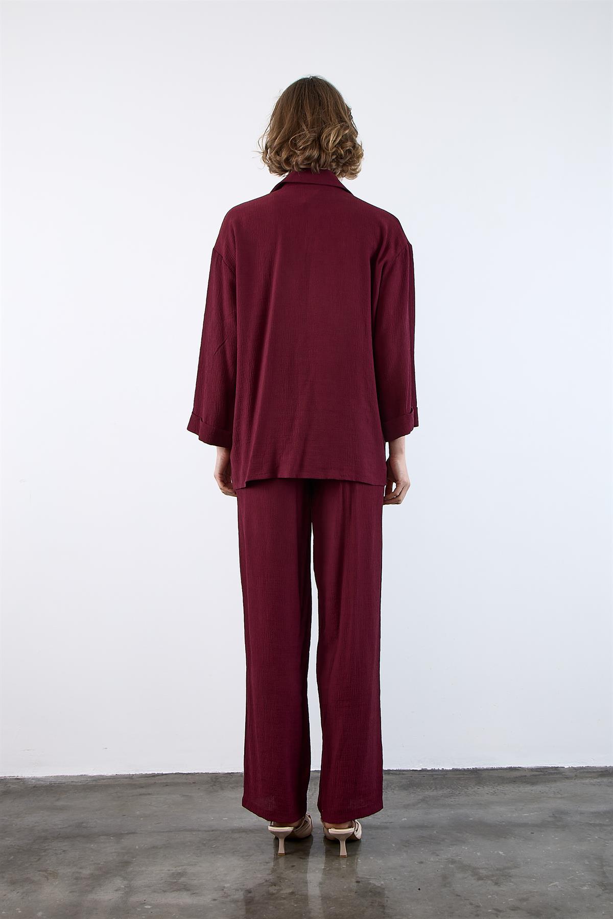 51107 CEKET PANTOLON TAKIM BORDO