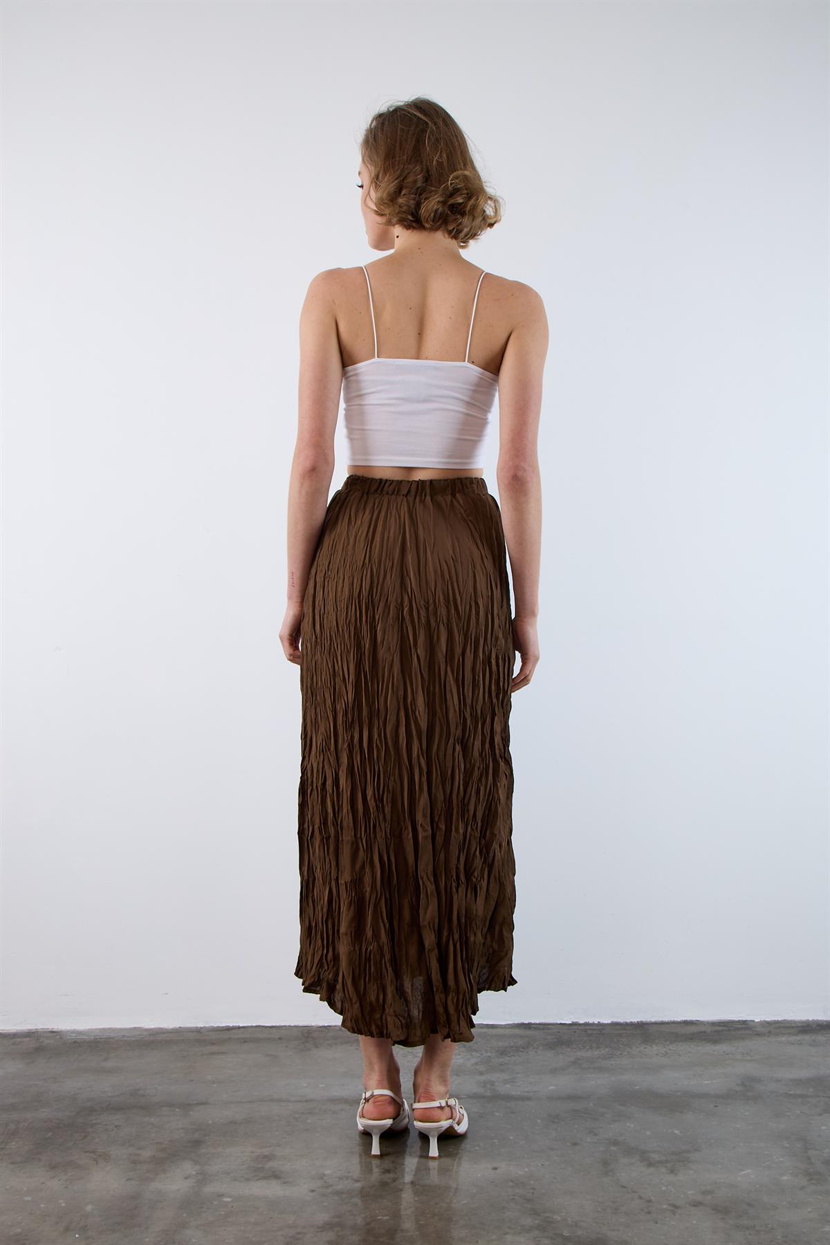 3207 KIRIŞIK ETEK KAHVE