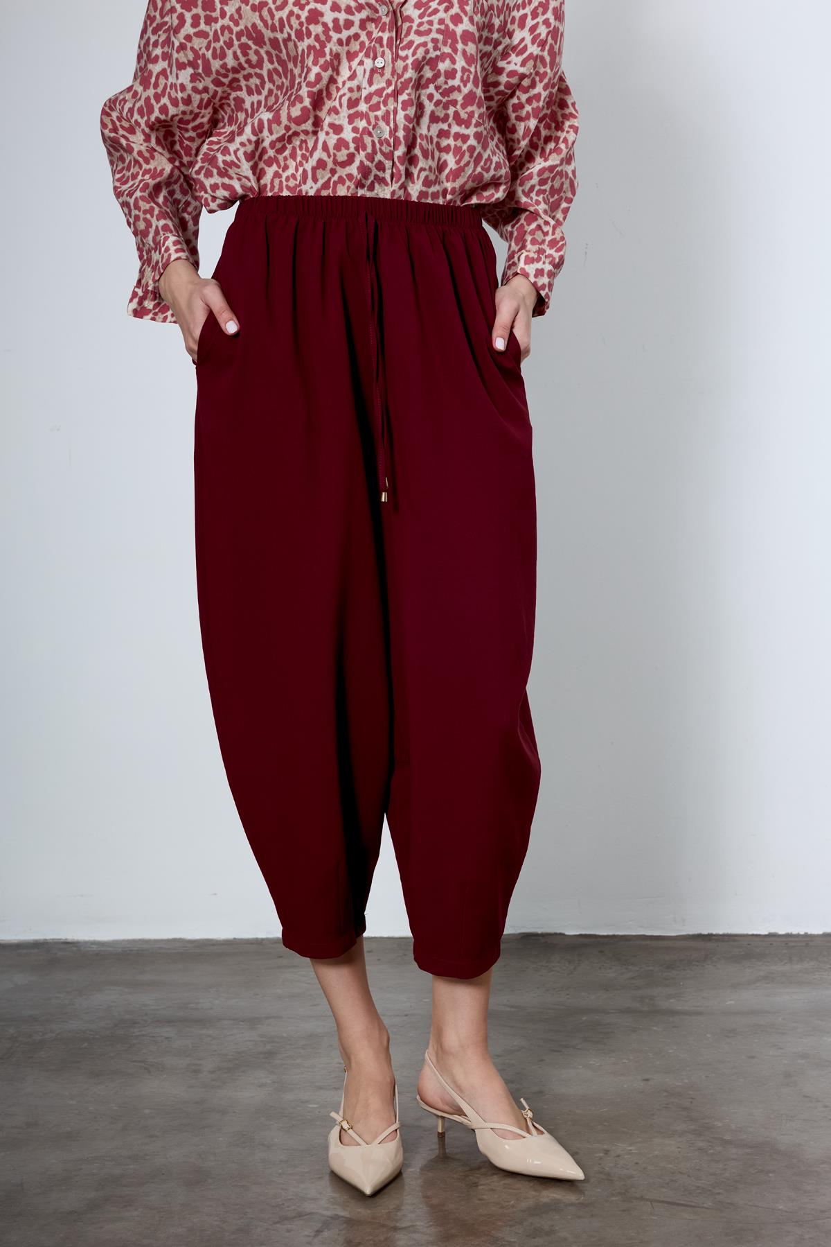 51106 BELİ LASTİKLİ PANTOLON MÜRDÜM