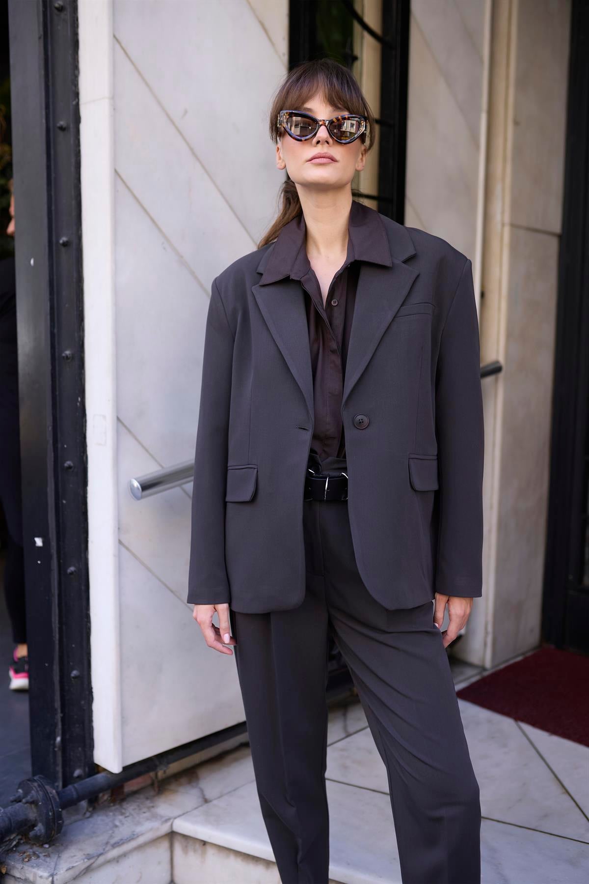 9615 POLİVİSKON CEKET KOYU KAHVE