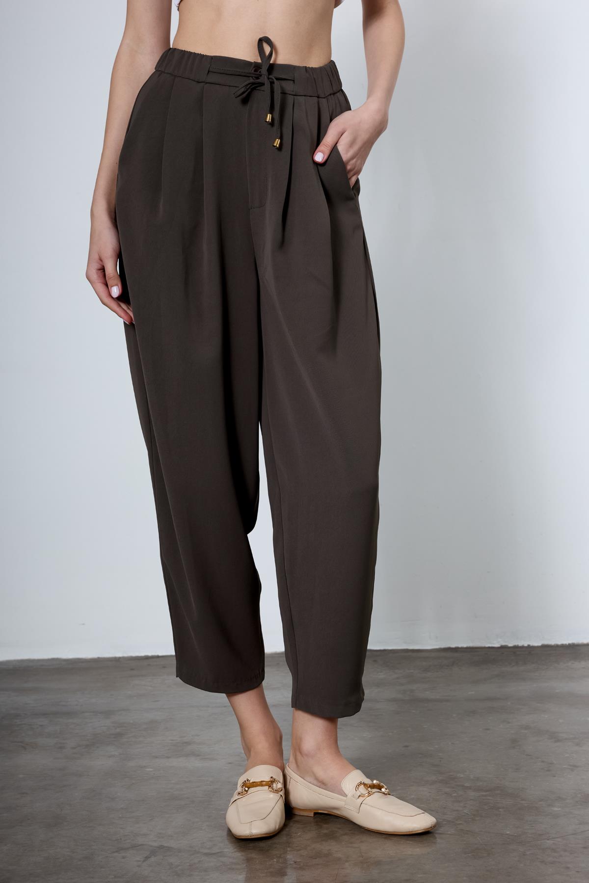 51111 PİLİLİ PANTOLON KOYU HAKİ