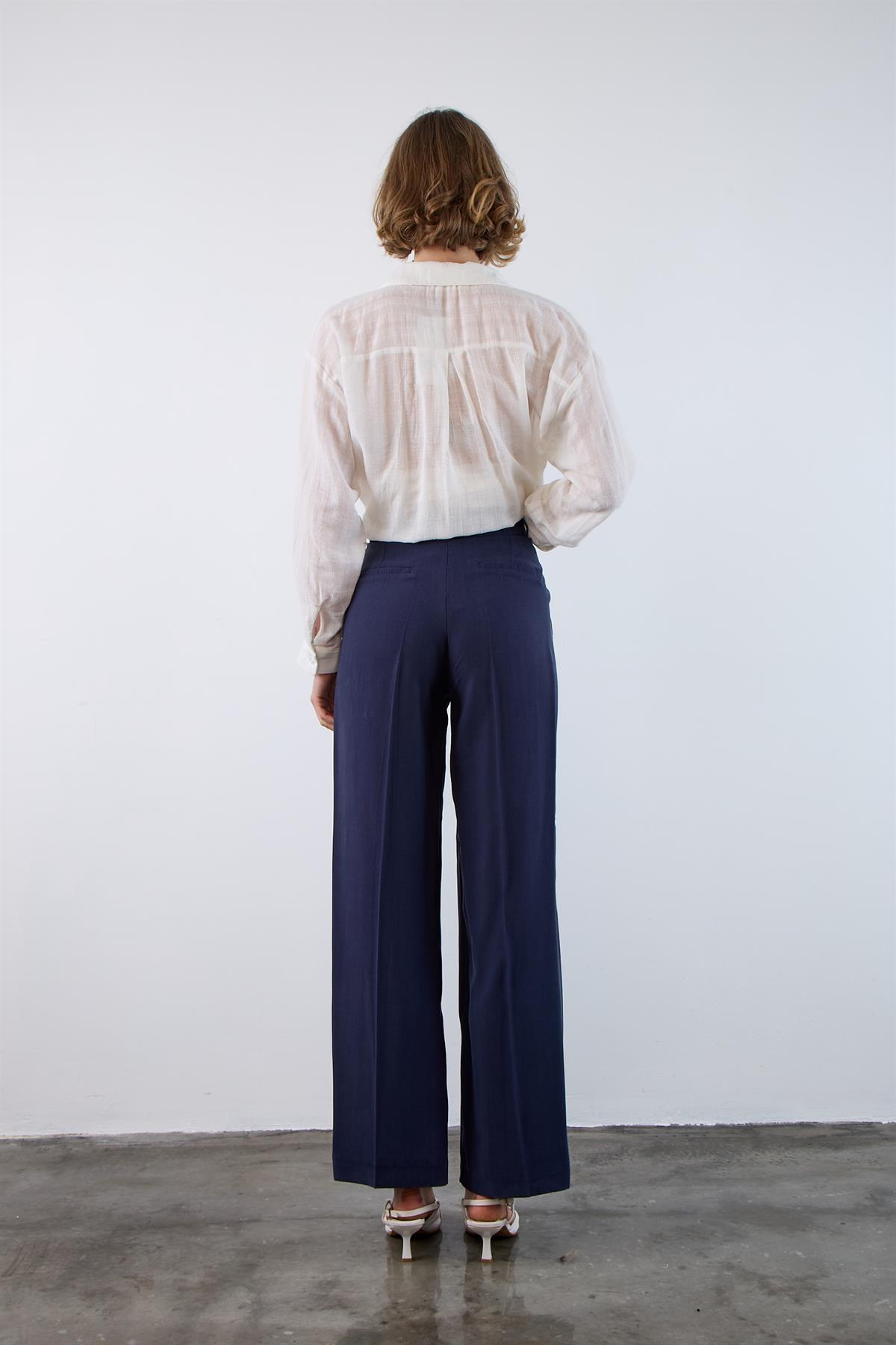 51020 TENCEL PANTOLON LACİVERT