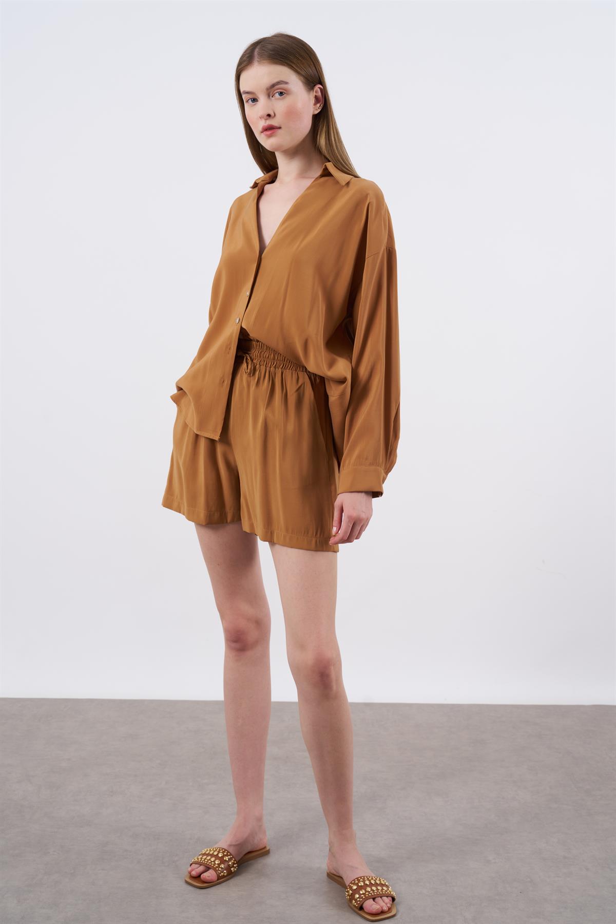 50905 ŞORT GÖMLEK TAKIM(50884) CAMEL