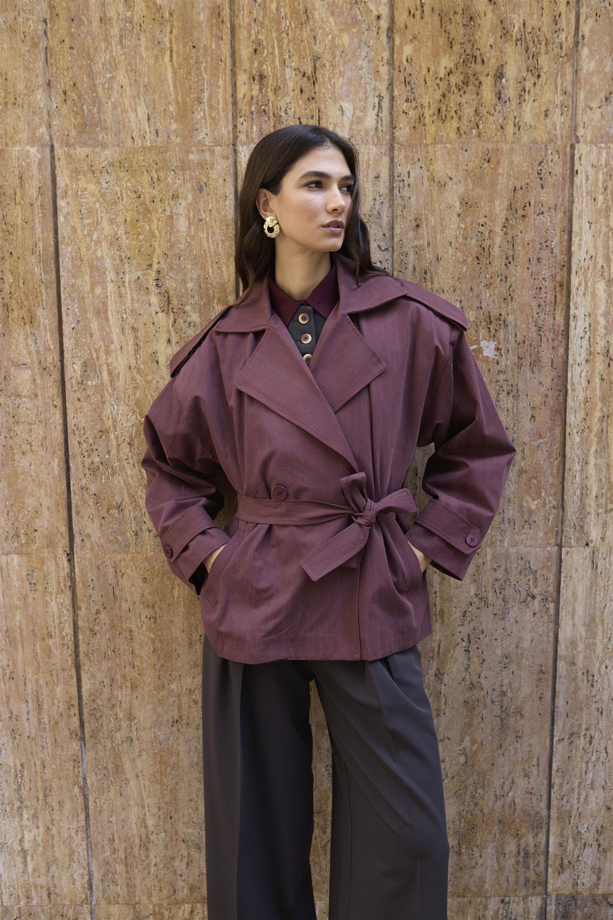 9609 KISA TRENÇ BORDO