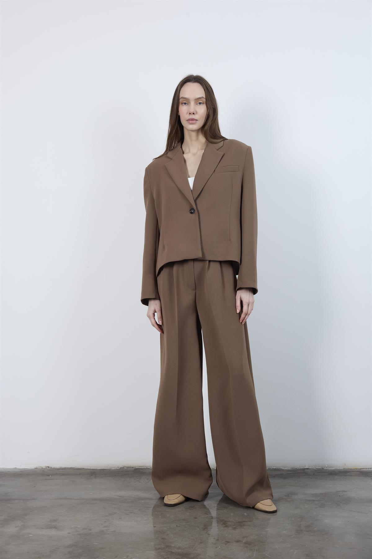 9489 CEKET PANTOLON TAKIM CAMEL