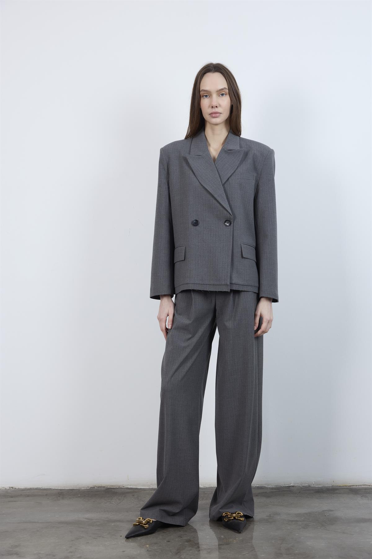 9519 POLİVİSKON CEKET PANTOLON TAKIM ANTRASİT