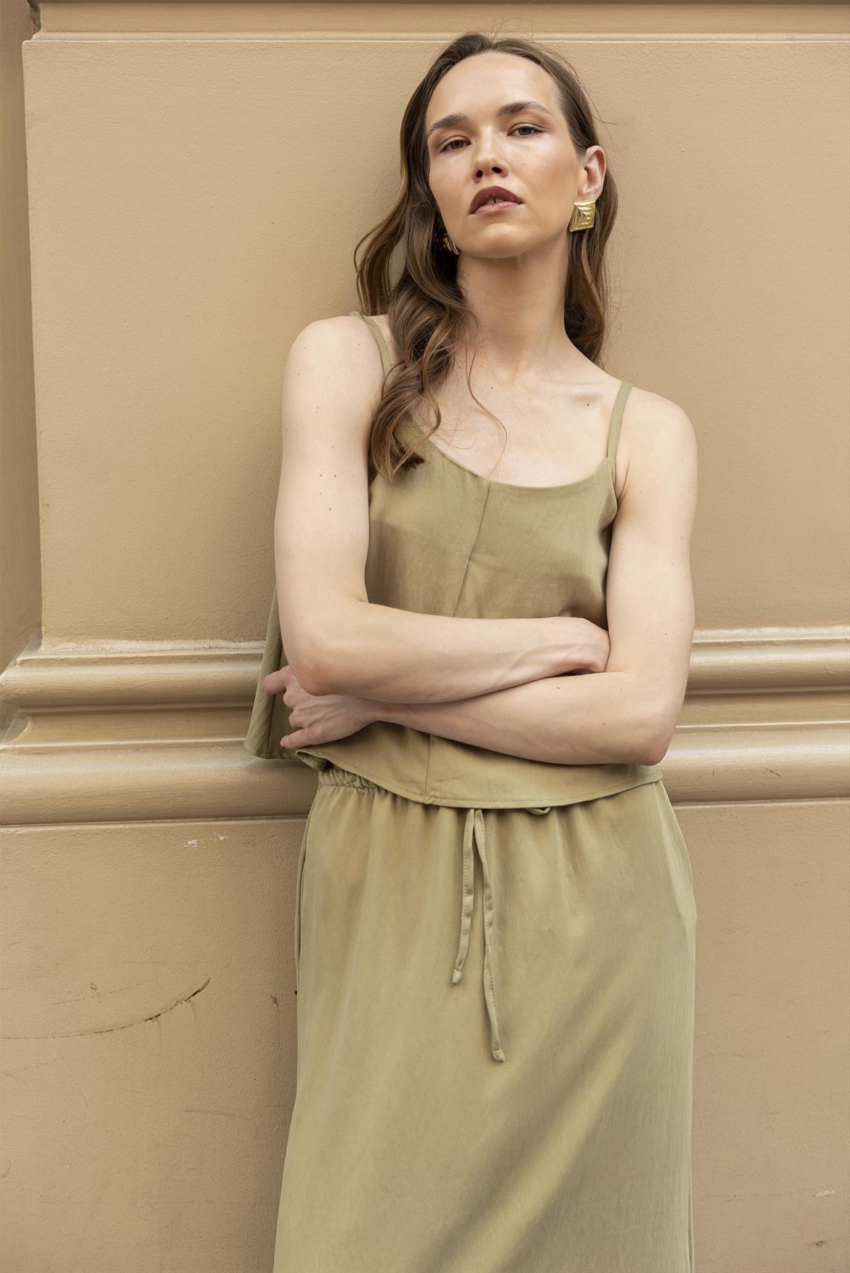 51165 ASKILI BLUZ ETEK TAKIM HAKİ