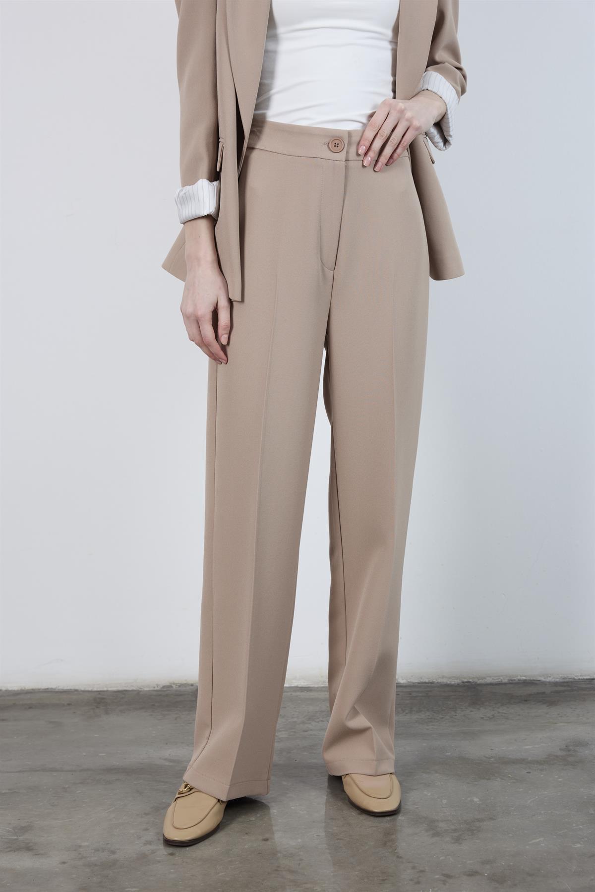 50714 PALAZZO PAÇA PANTOLON AÇIK KAHVE