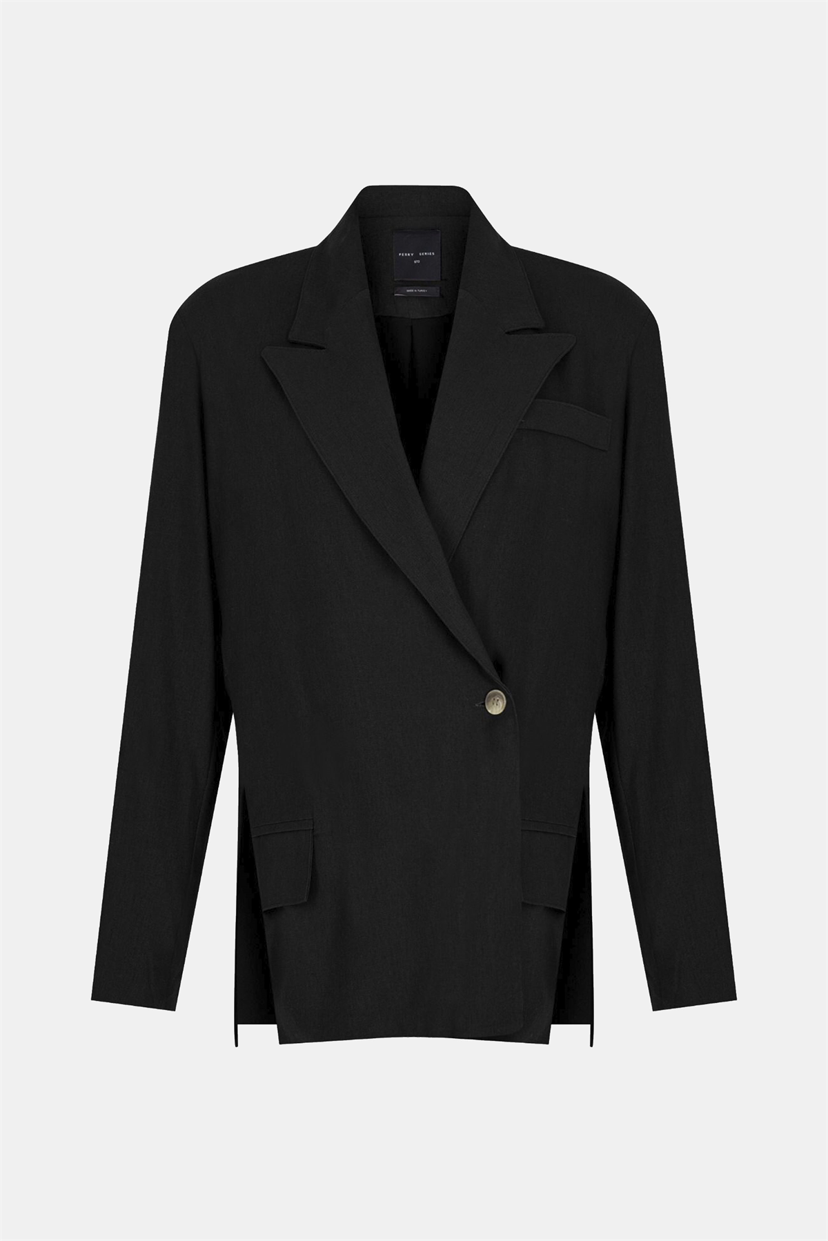 9670 KETEN BLAZER CEKET SİYAH