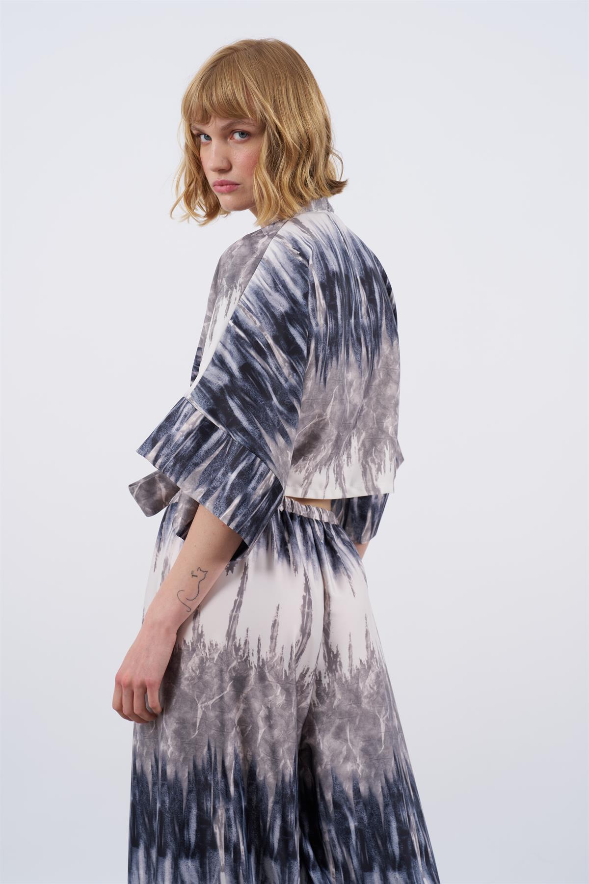 51000 CROP PANTOLON TAKIM FÜME