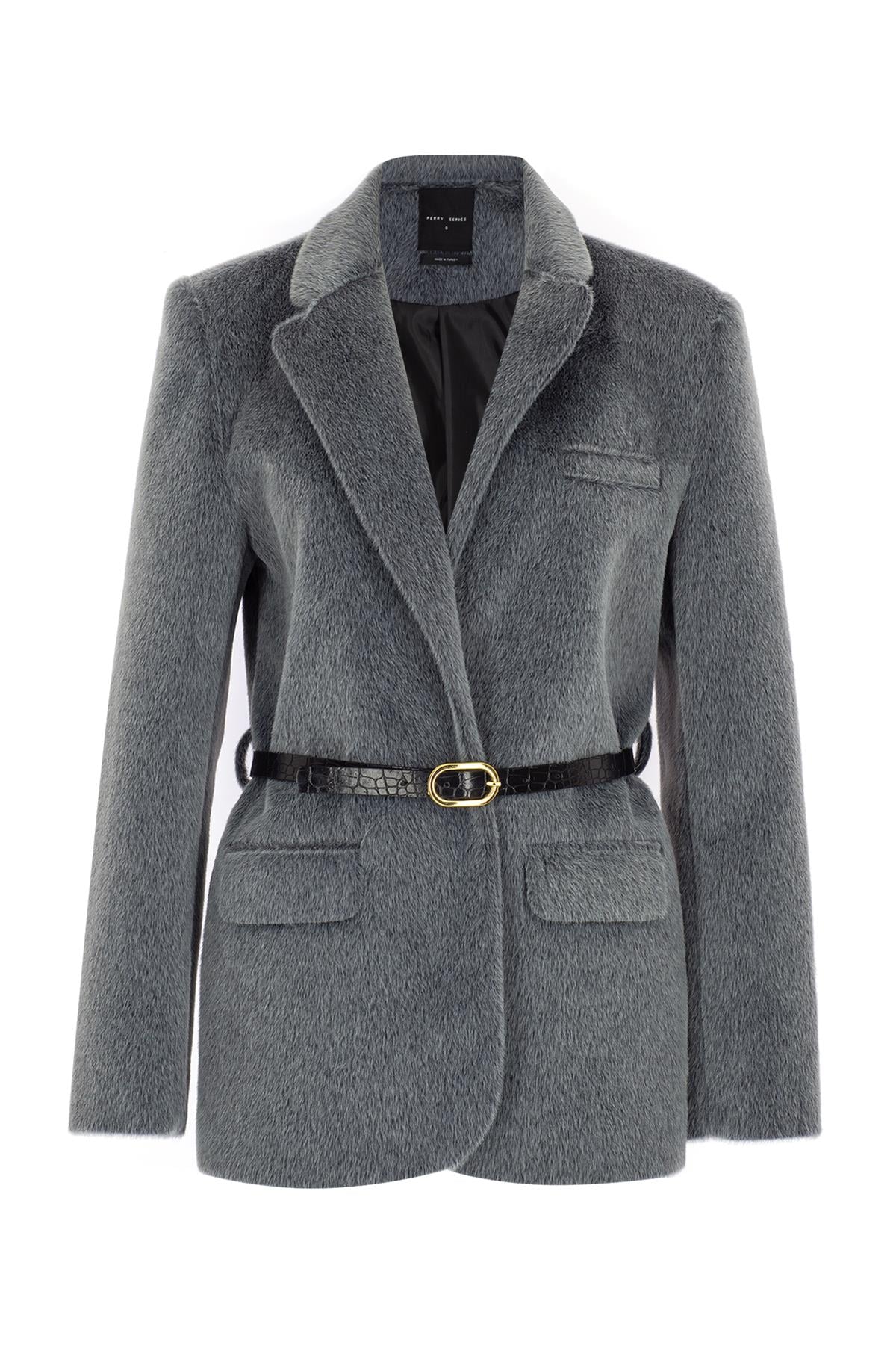 9490 PELUŞLU CEKET GRİ