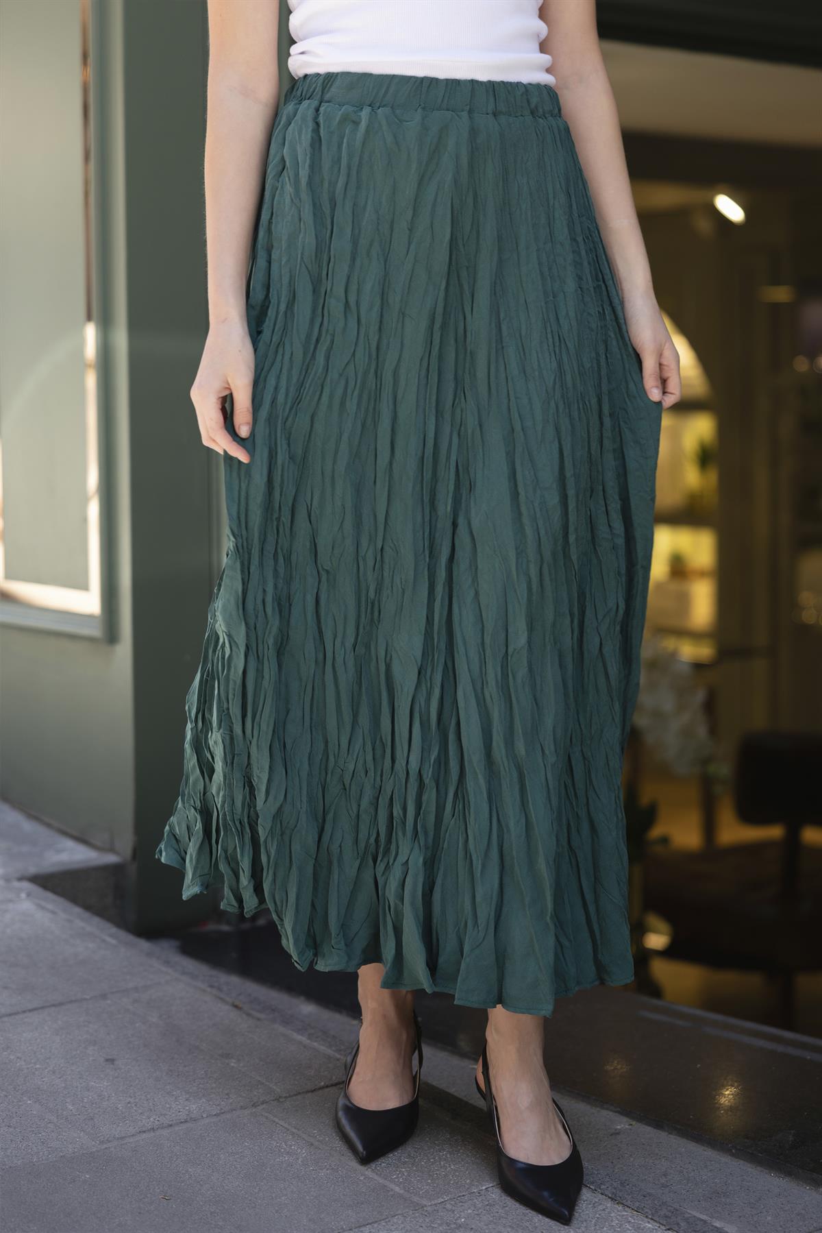 3207 KIRIŞIK ETEK ZÜMRÜT