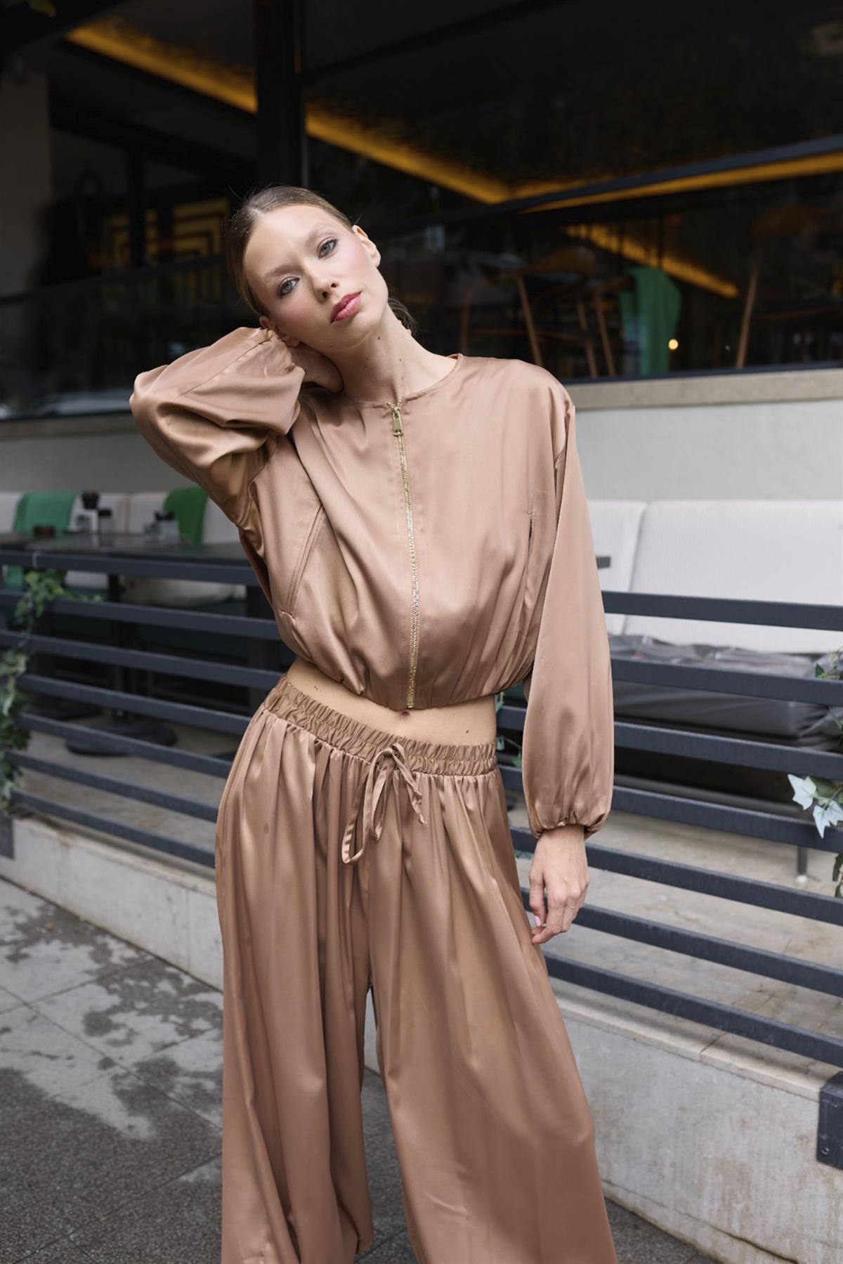 9631 BAMBER PANTOLON TAKIM CAMEL