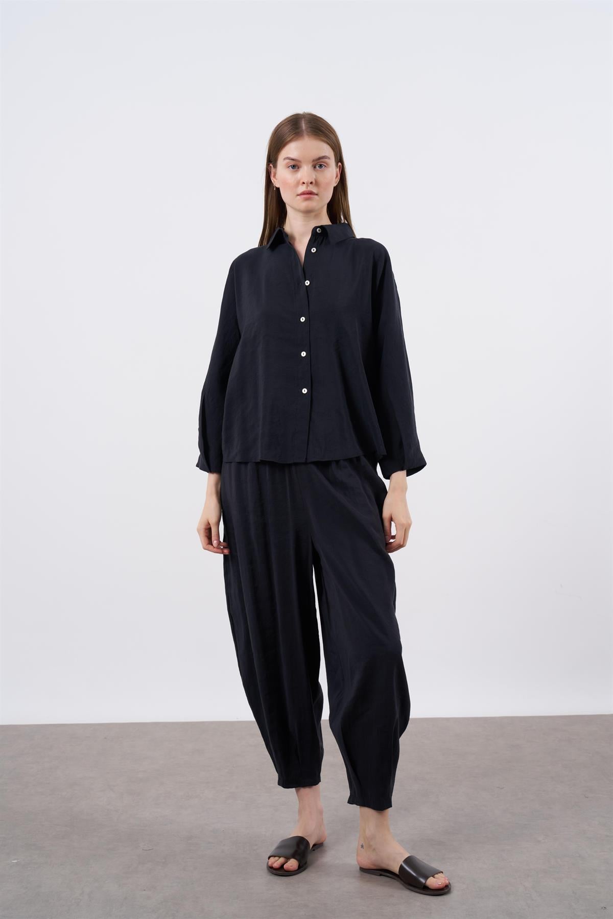 50957 GÖMLEK PANTOLON TAKIM SİYAH